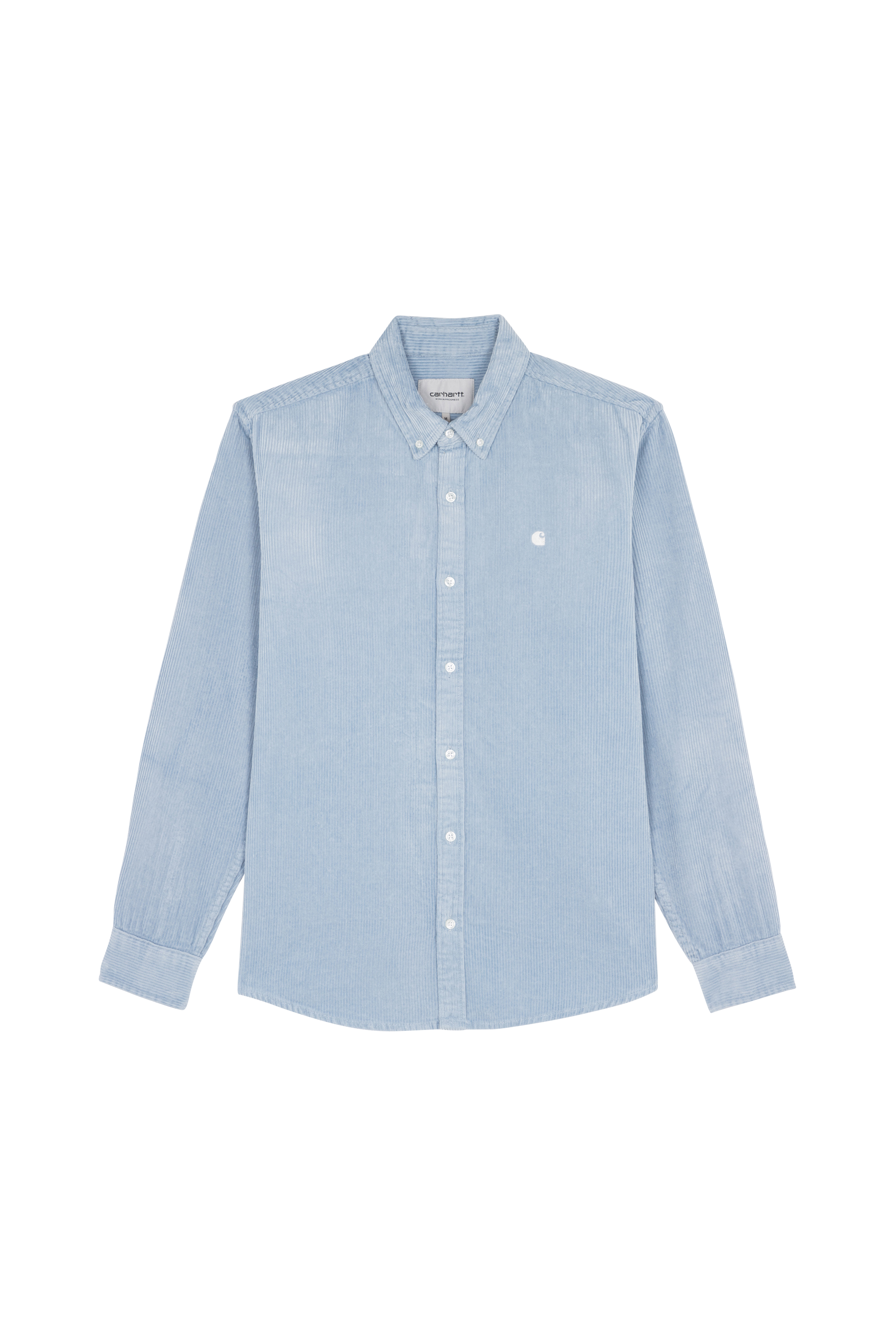 Cotton overshirt with button-down collar Blue