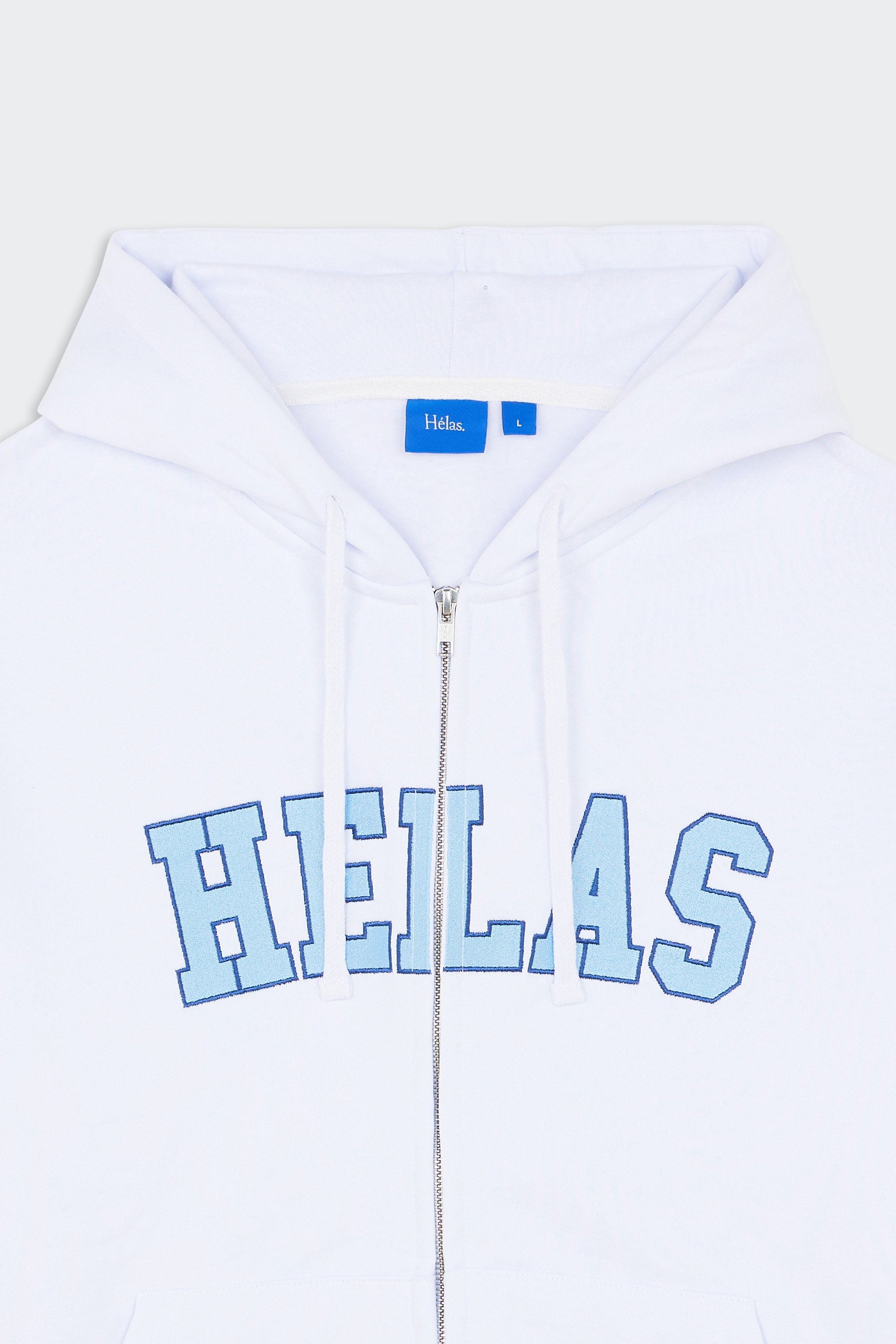 zip-up hoodie | White by HELAS zip-up hoodie White