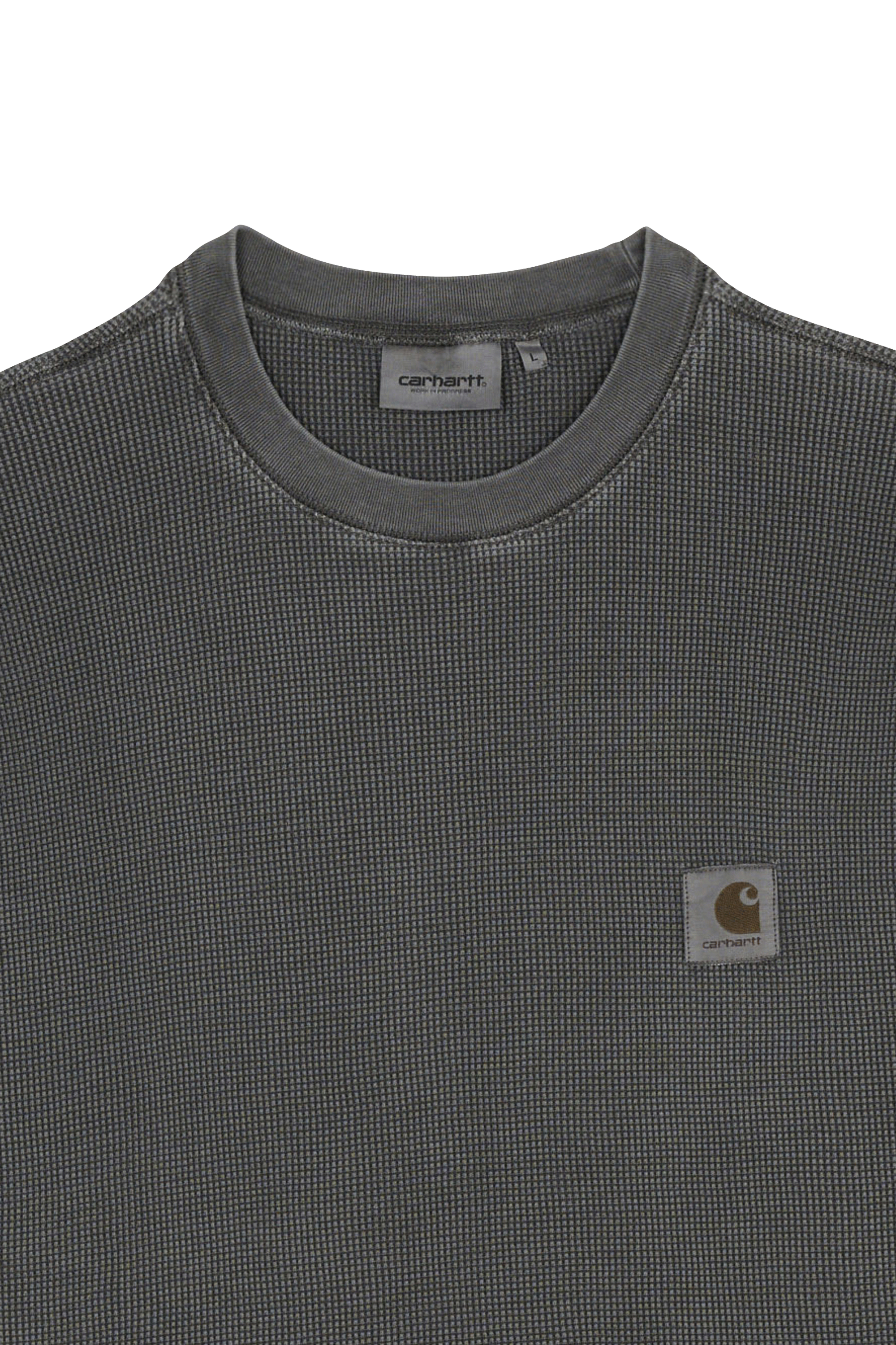 Regular-fit round-neck cotton T-shirt Black