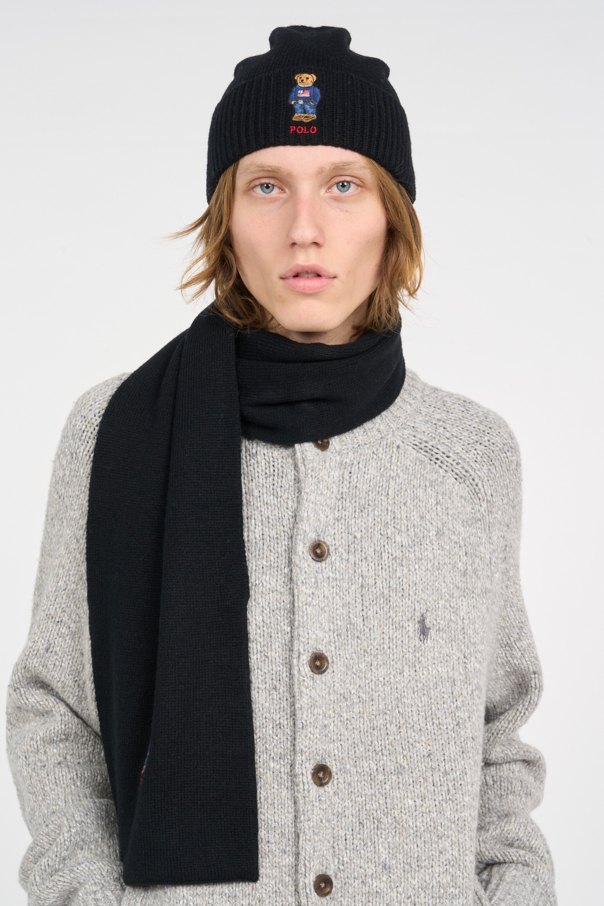 Ensemble écharpe et bonnet POLO RALPH LAUREN Noir