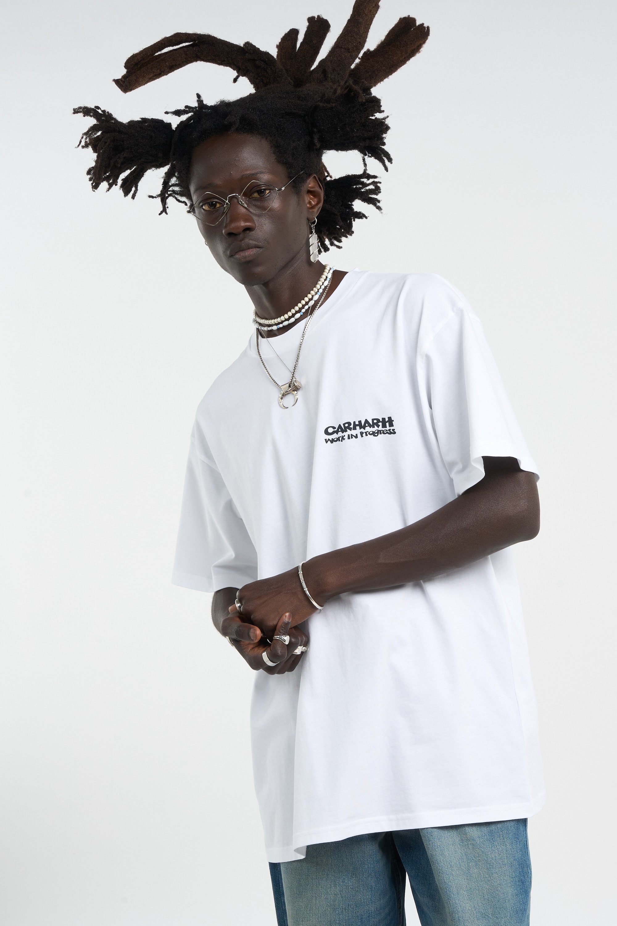 Regular-fit round-neck cotton T-shirt | White CARHARTT WIP Men