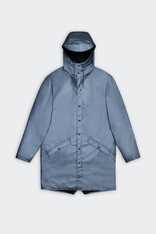 Long Hooded Waterproof Windcheater Long Jacket W3 Blue Rains Woman Citadium