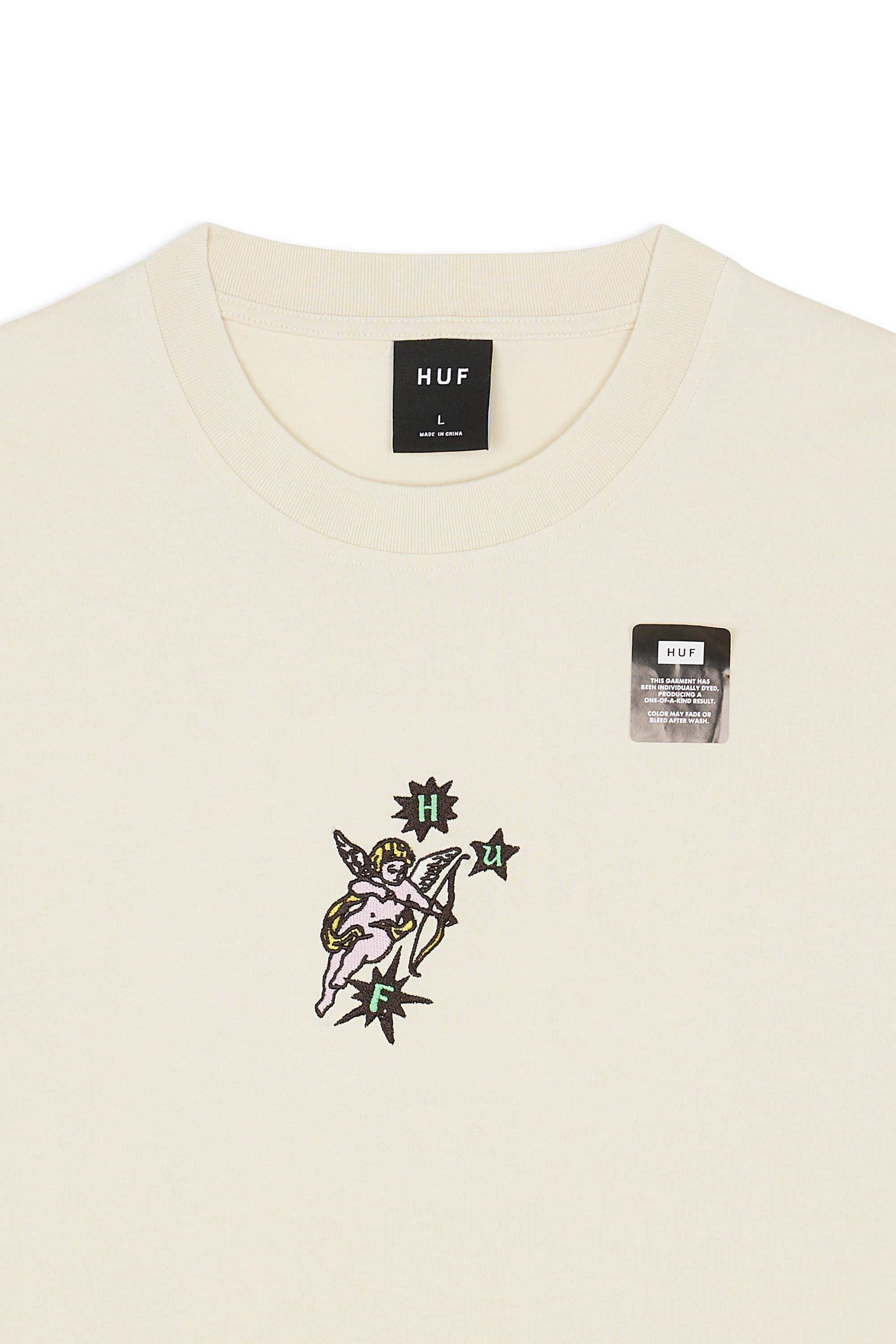 Regular-fit round-neck cotton T-shirt Beige