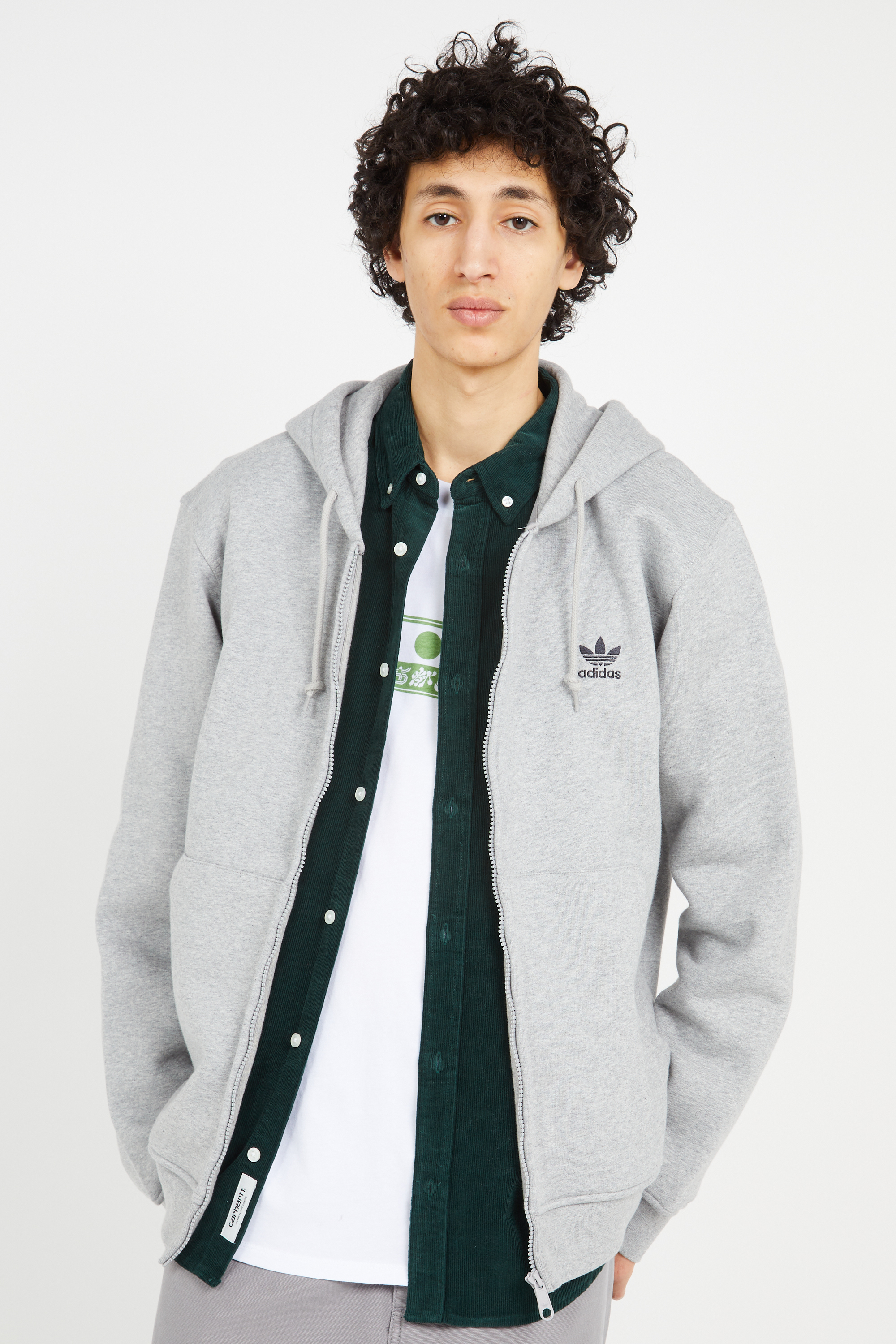 Hoodie zippé Gris