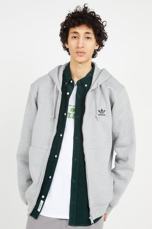ADIDAS Hoodie zippé Gris