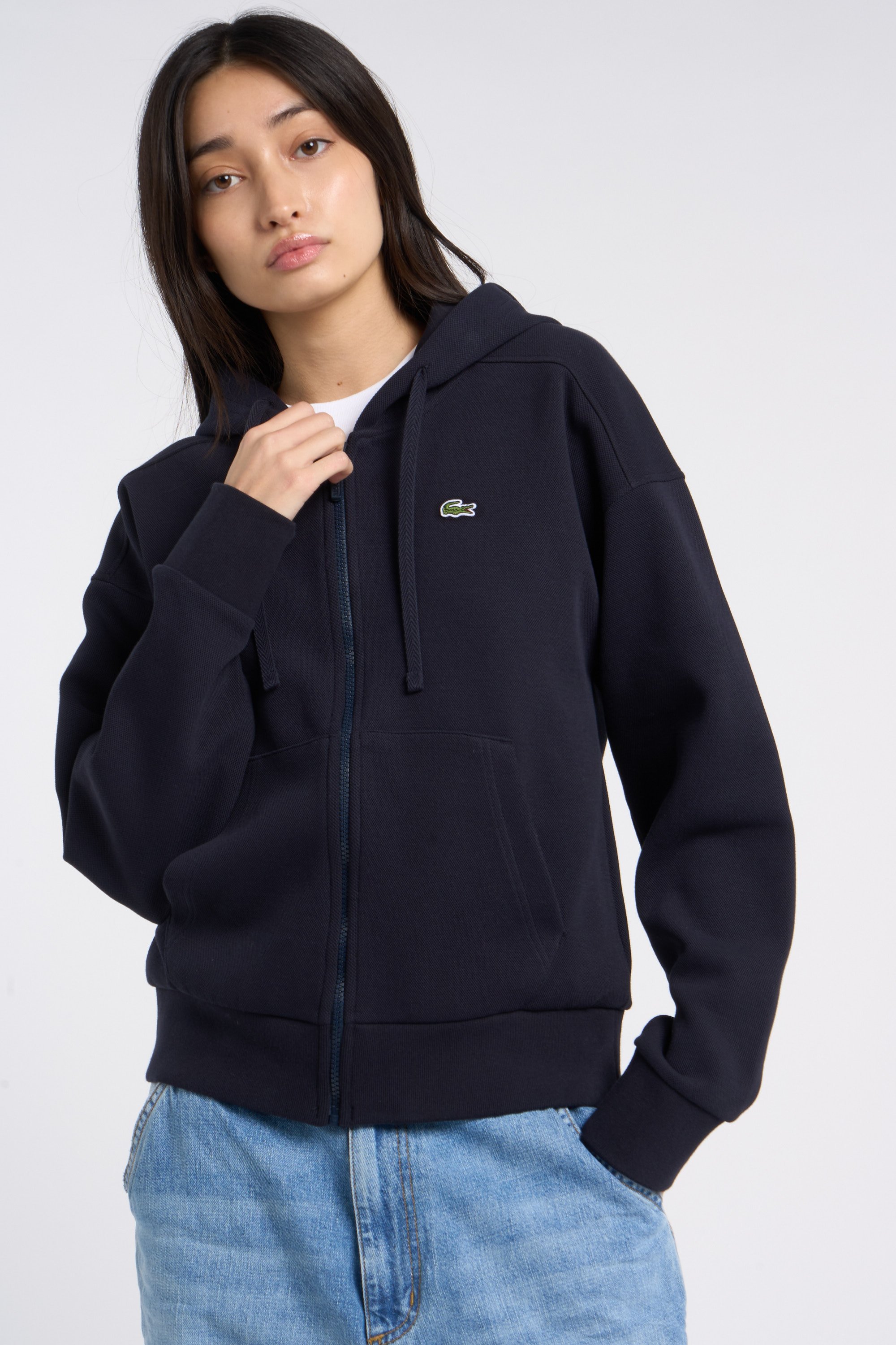 Hoodie zippé Bleu