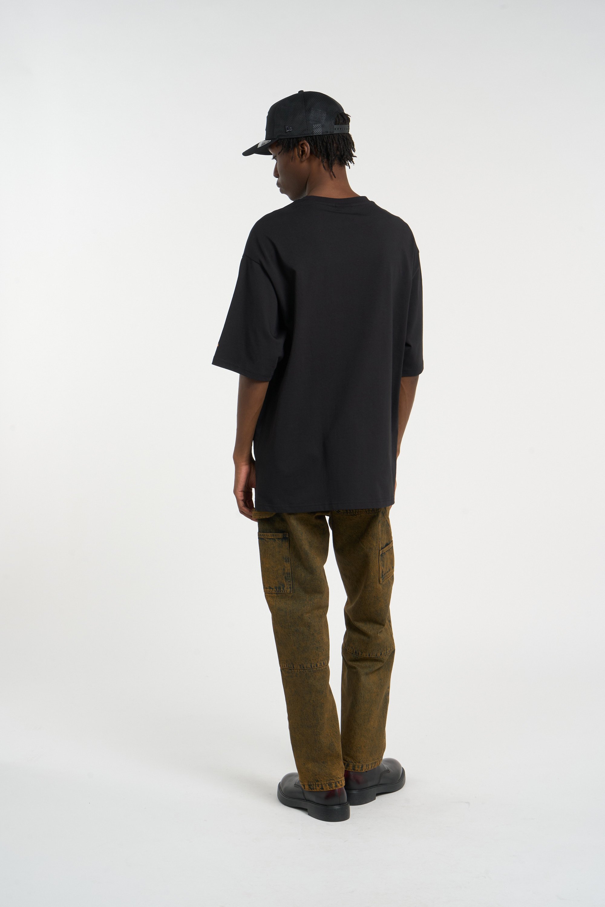 Regular-fit round-neck cotton T-shirt | Black NEW ERA Men