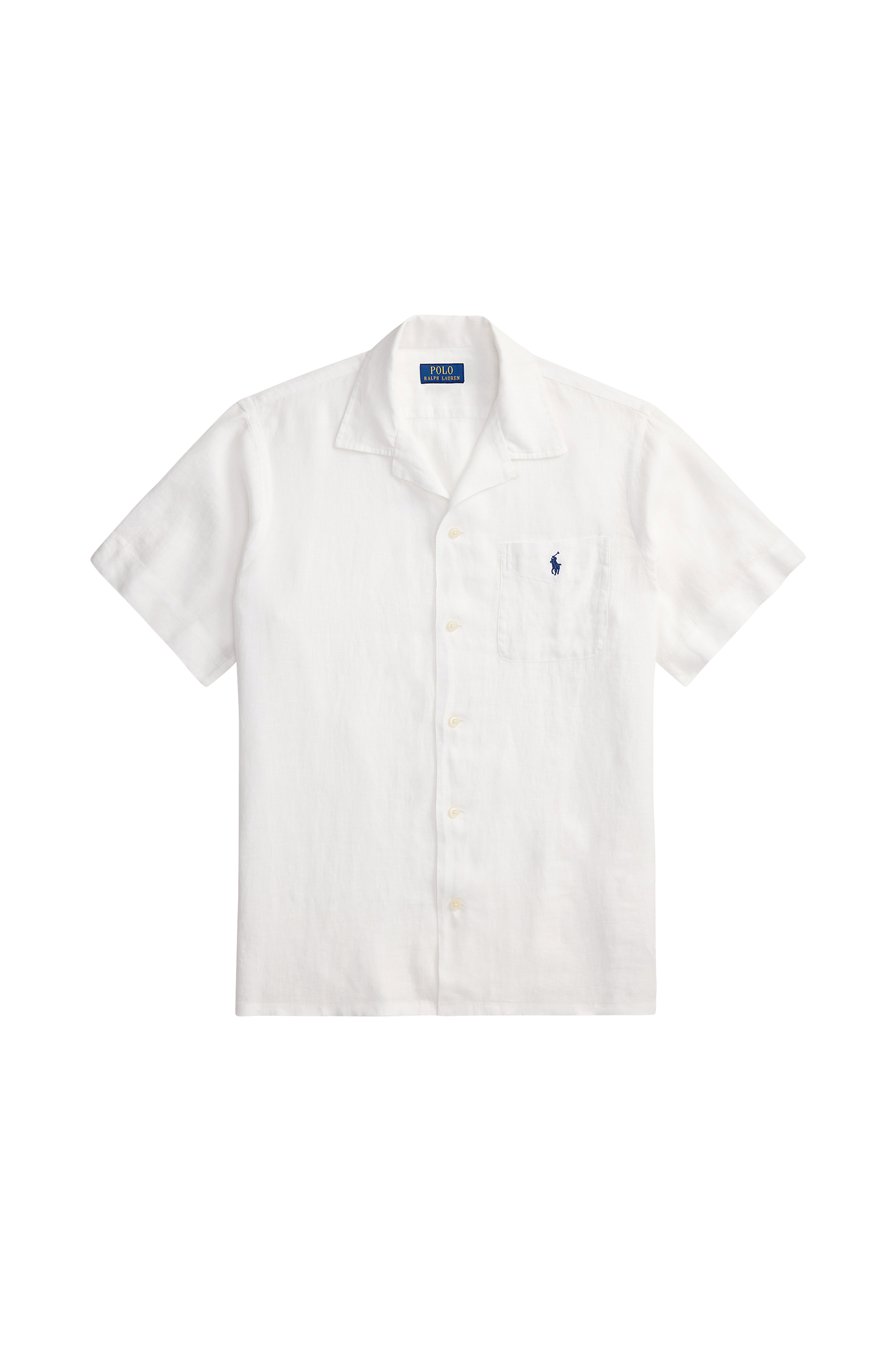 Shirt Classic Fit Linen Camp Shirt White