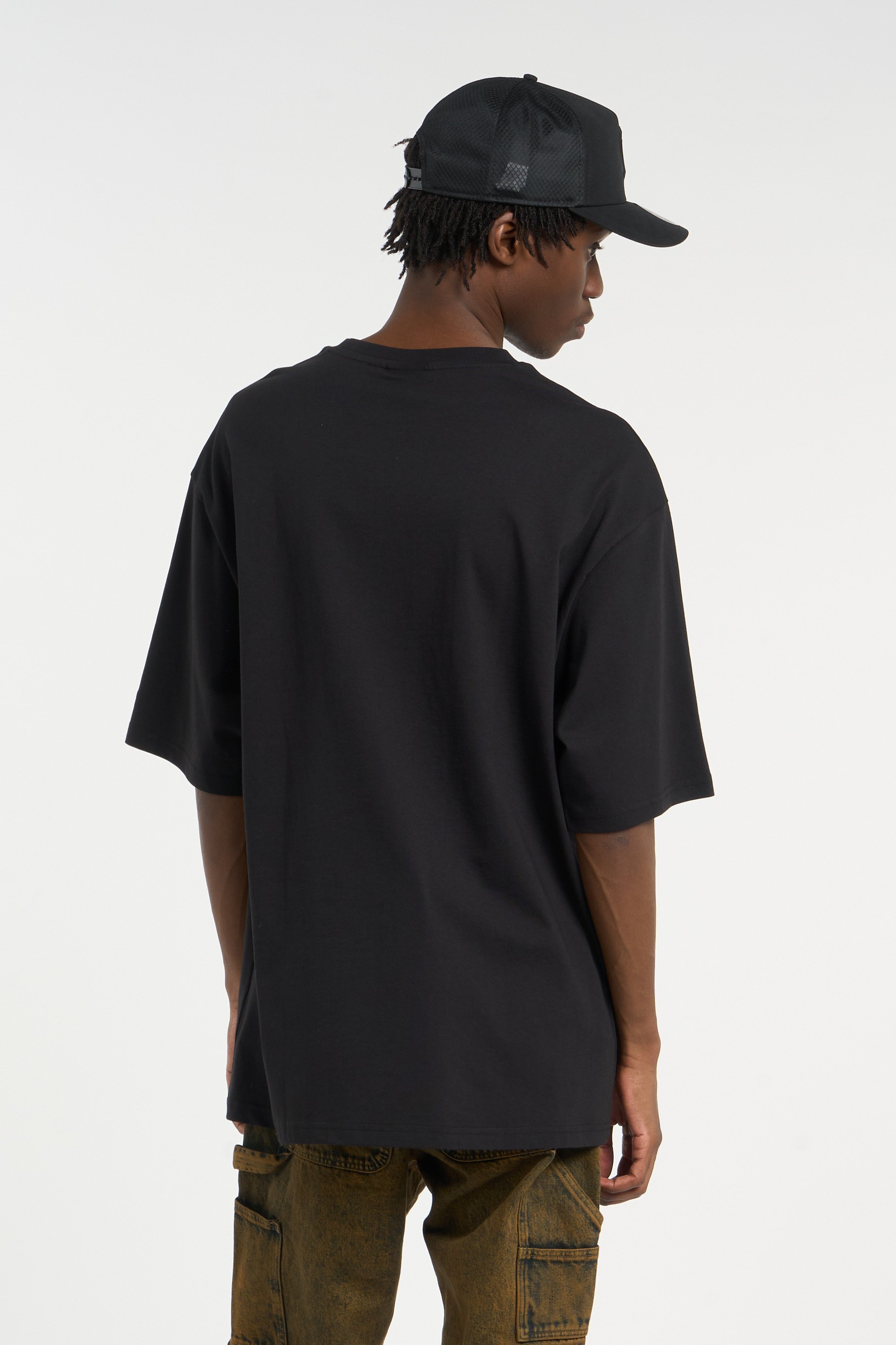 Regular-fit round-neck cotton T-shirt | Black NEW ERA Men