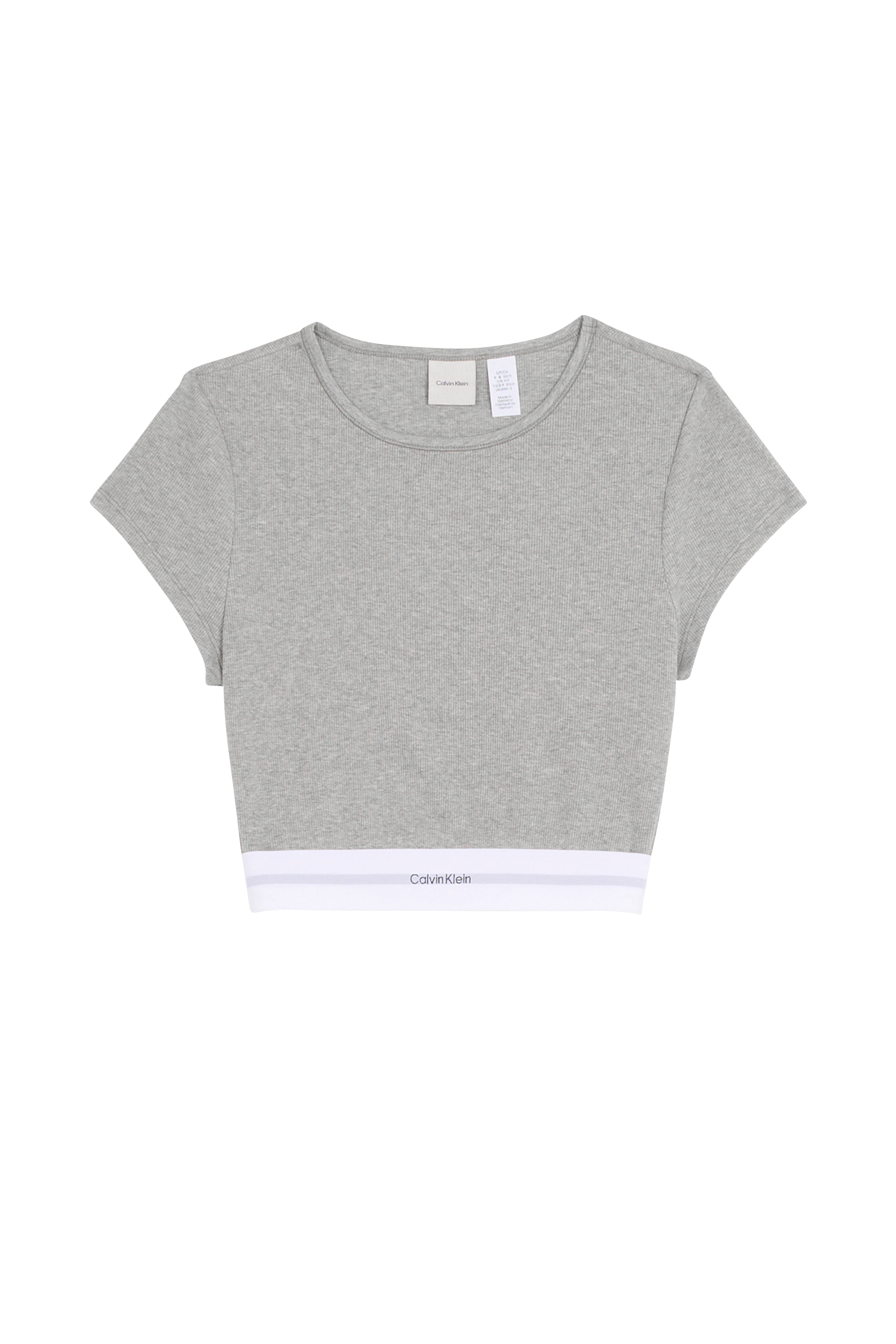 Regular-fit round-neck cotton T-shirt Grey