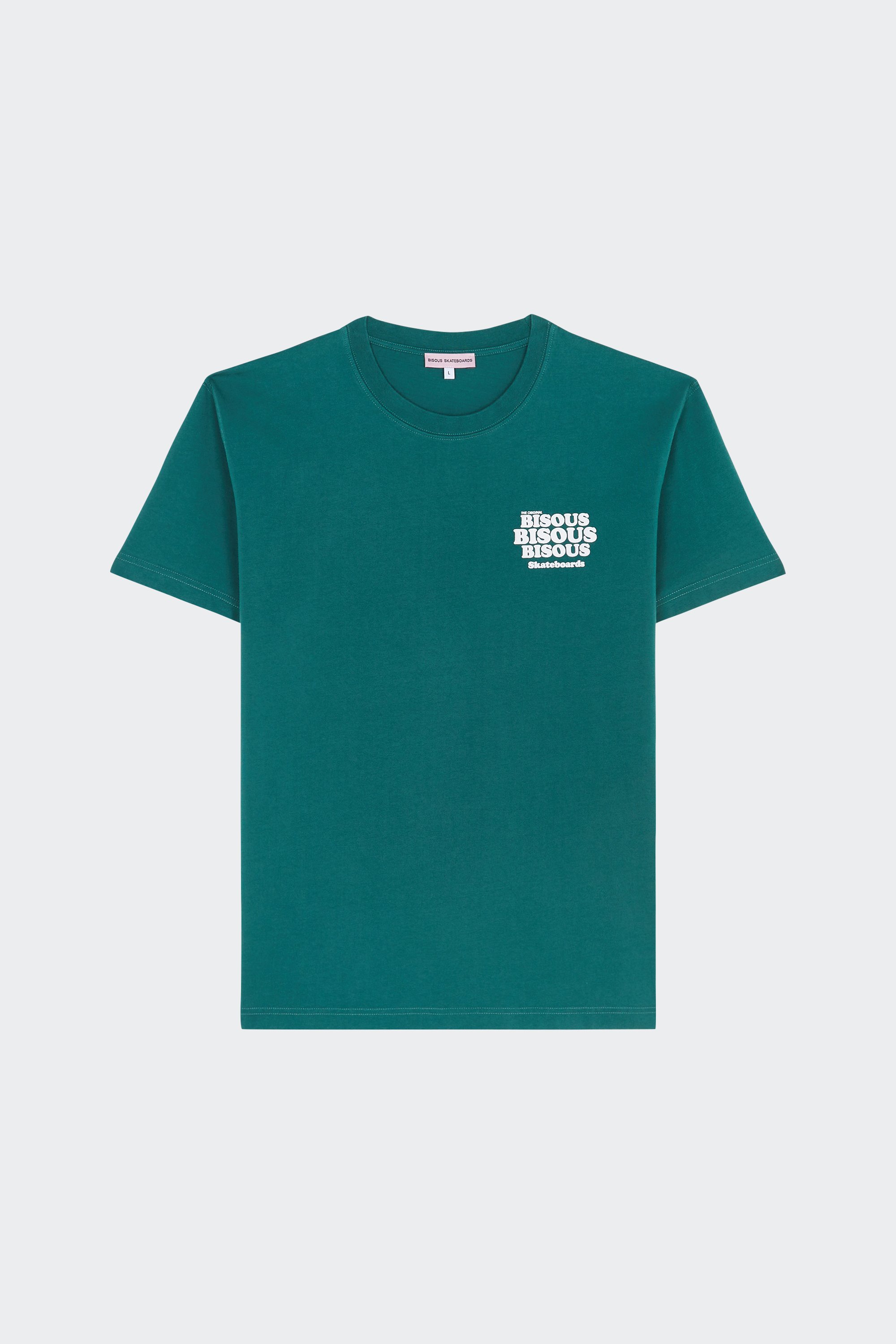 Regular-fit round-neck cotton T-shirt | Green by BISOUS SKATEBOARDS Regular-fit round-neck cotton T-shirt Green