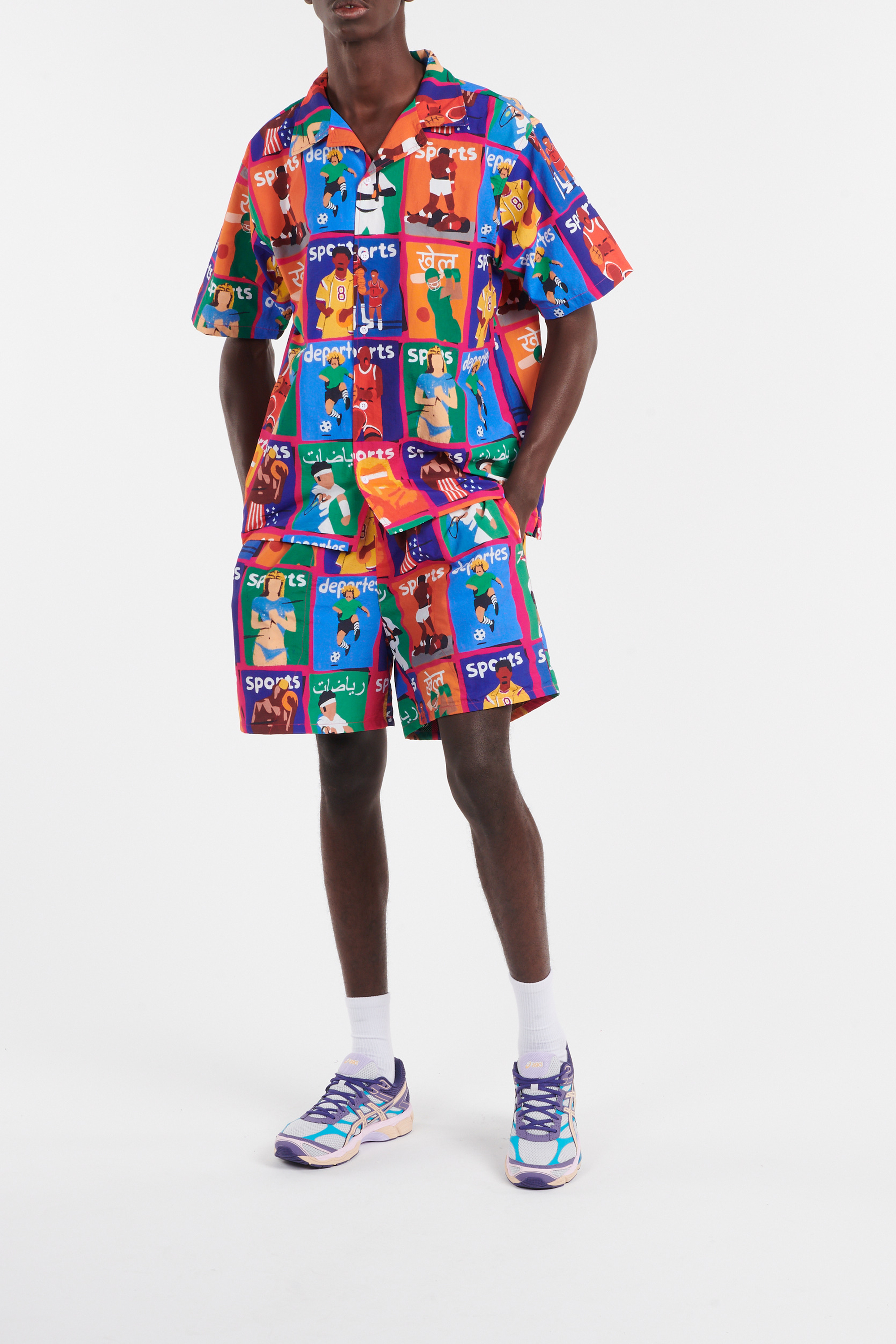 Regular-fit zip-up cotton-blend hoodie with Pony Player | Multicolored MARKET Men