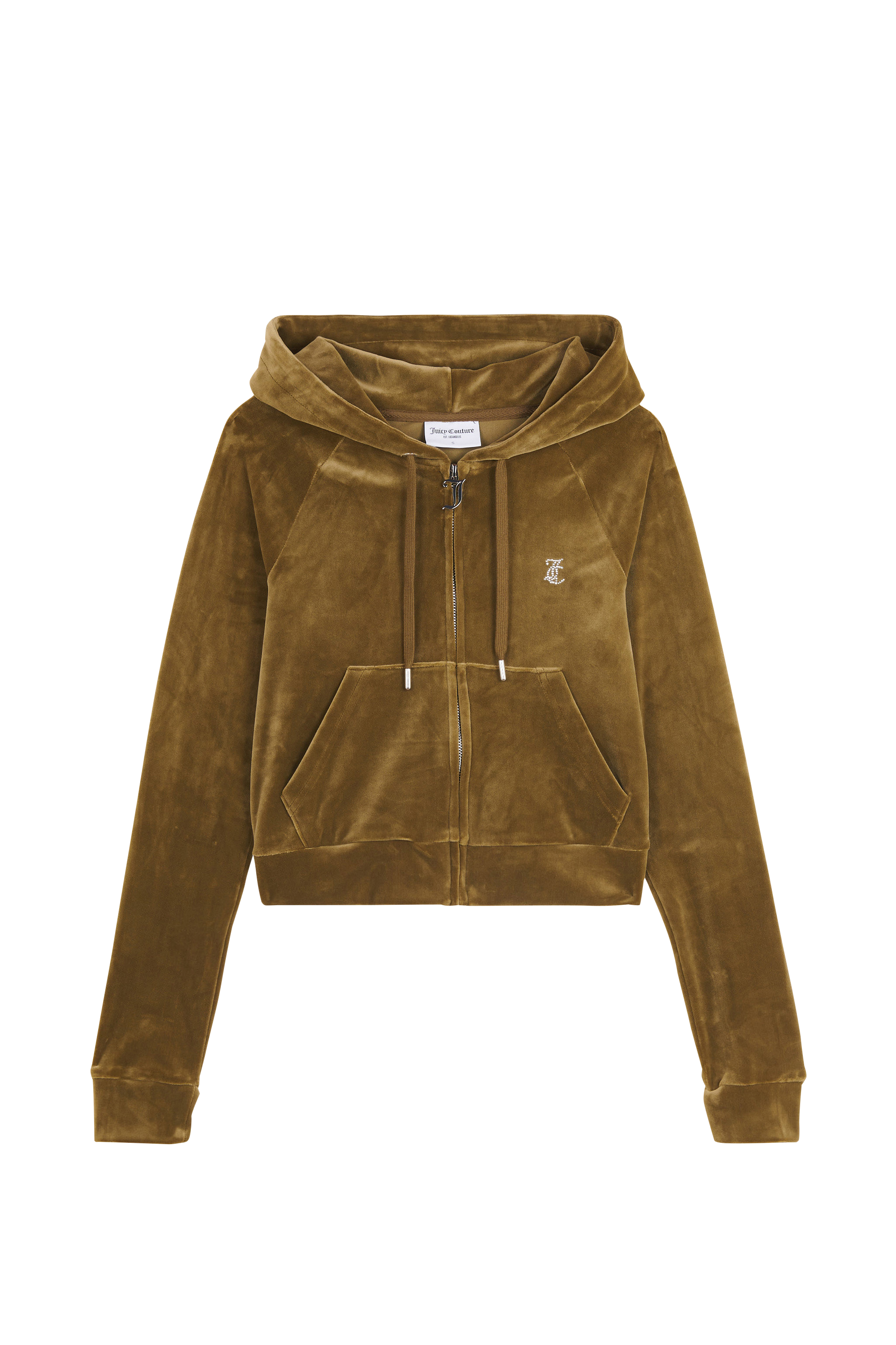 Hoodie zippé Kaki