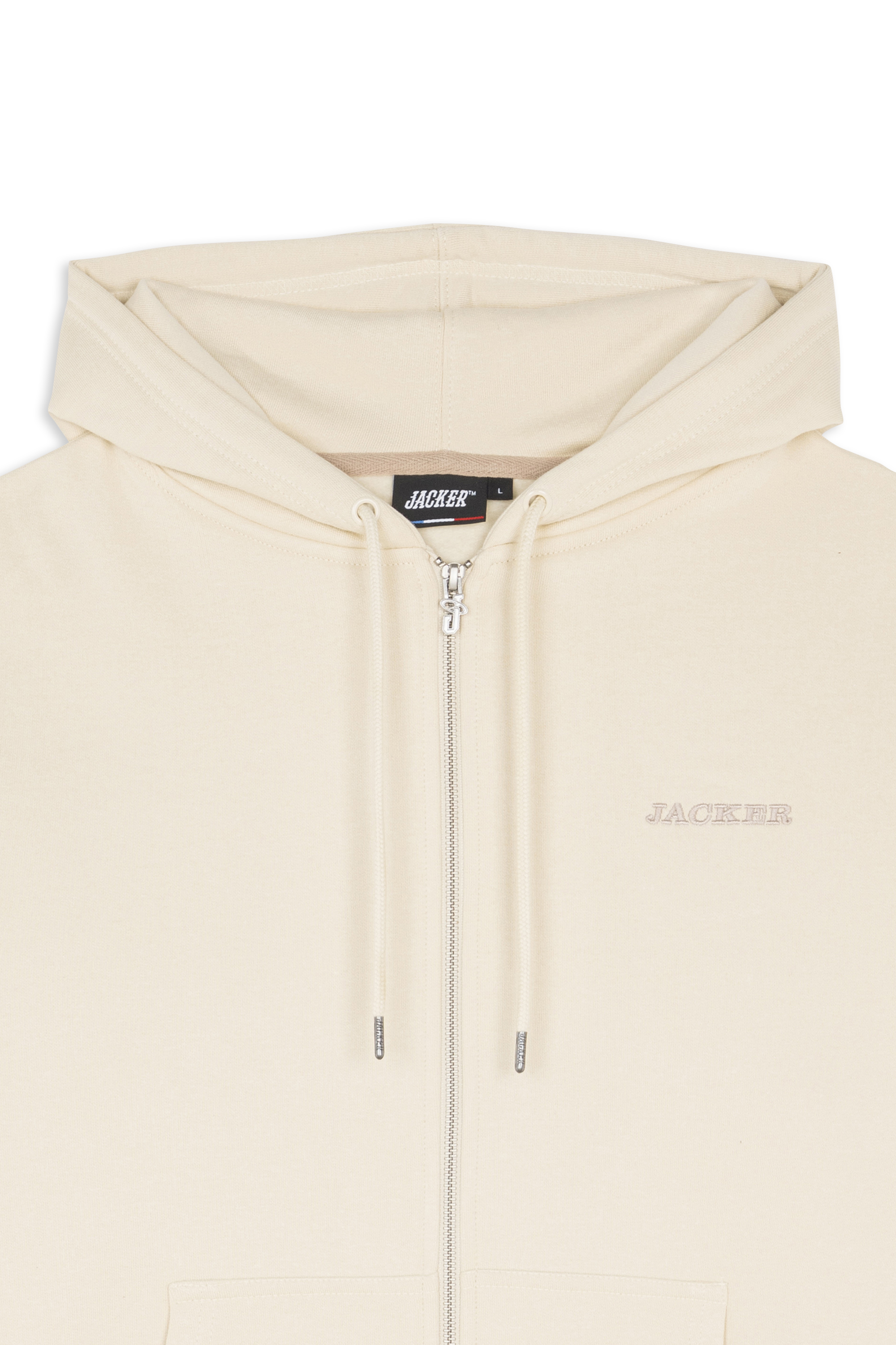 Hoodie zippé Beige