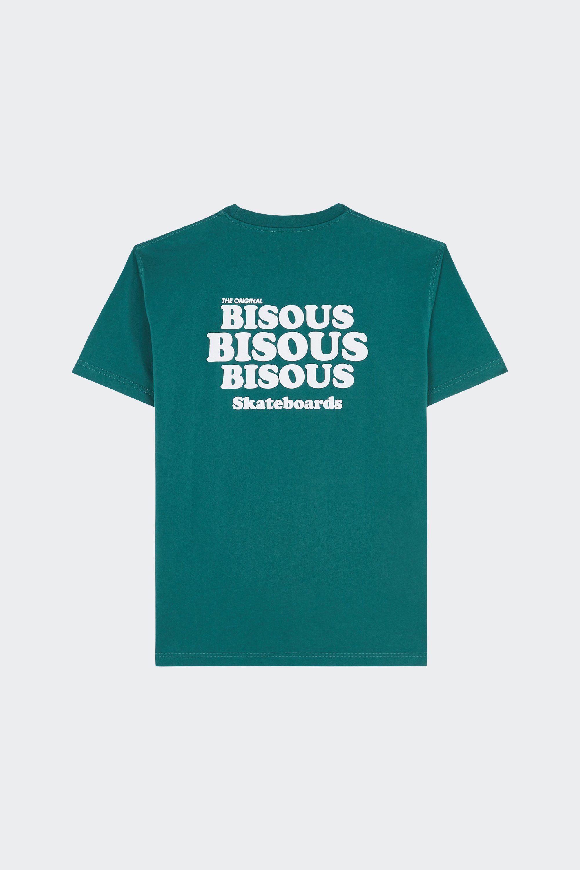 Regular-fit round-neck cotton T-shirt | Green by BISOUS SKATEBOARDS Regular-fit round-neck cotton T-shirt Green