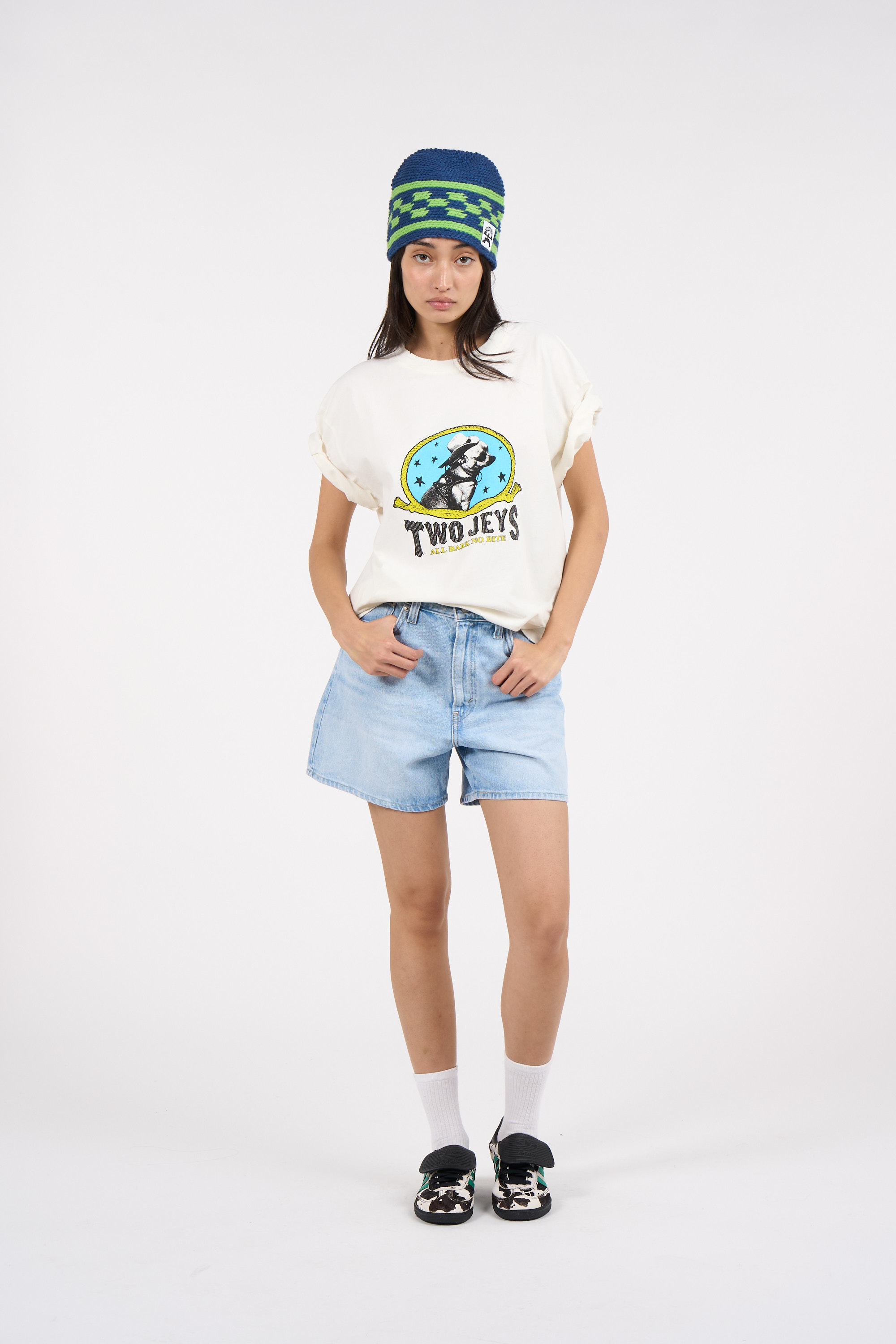 Regular-fit round-neck cotton T-shirt White