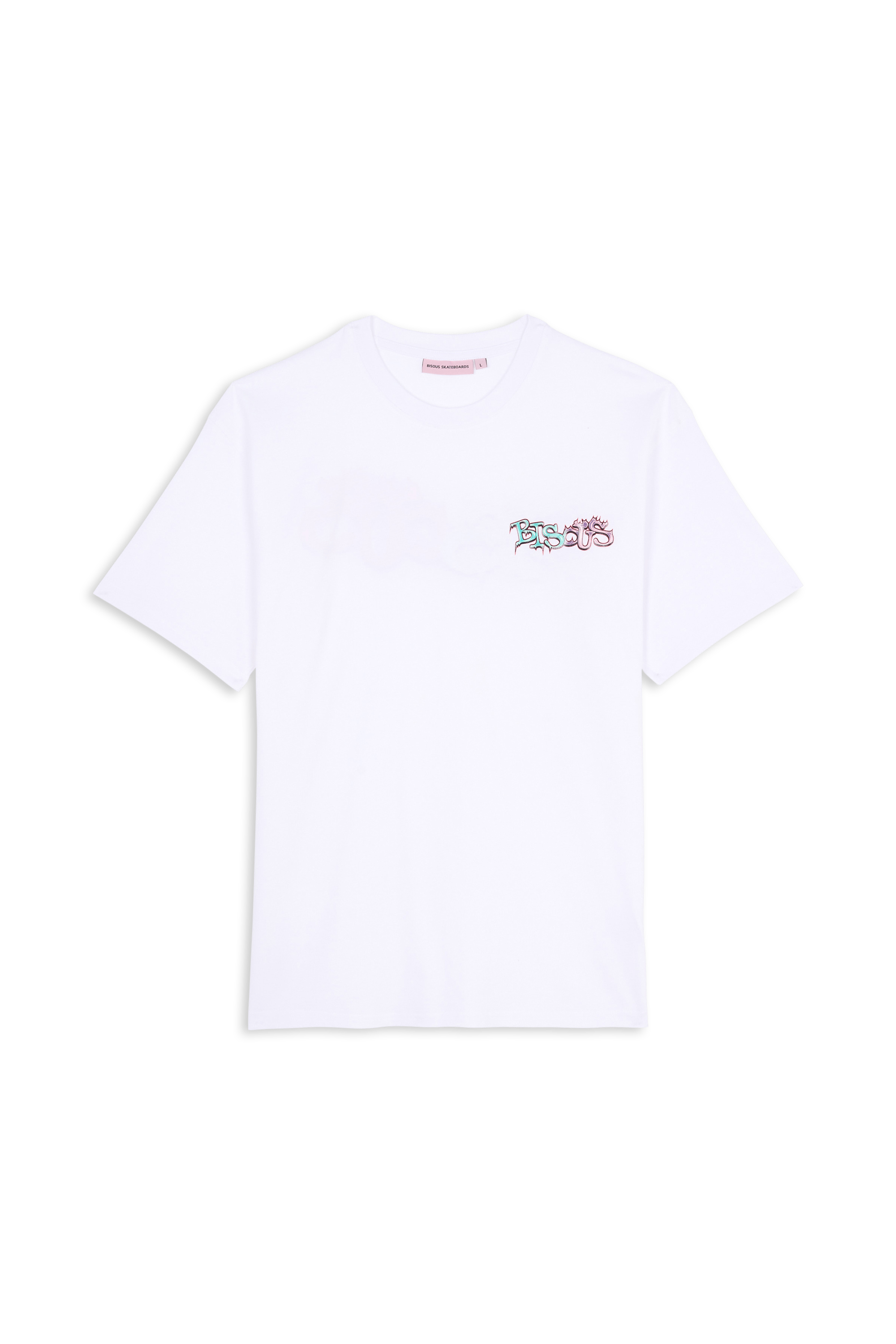 Regular-fit round-neck cotton T-shirt BISOUS SKATEBOARDS White