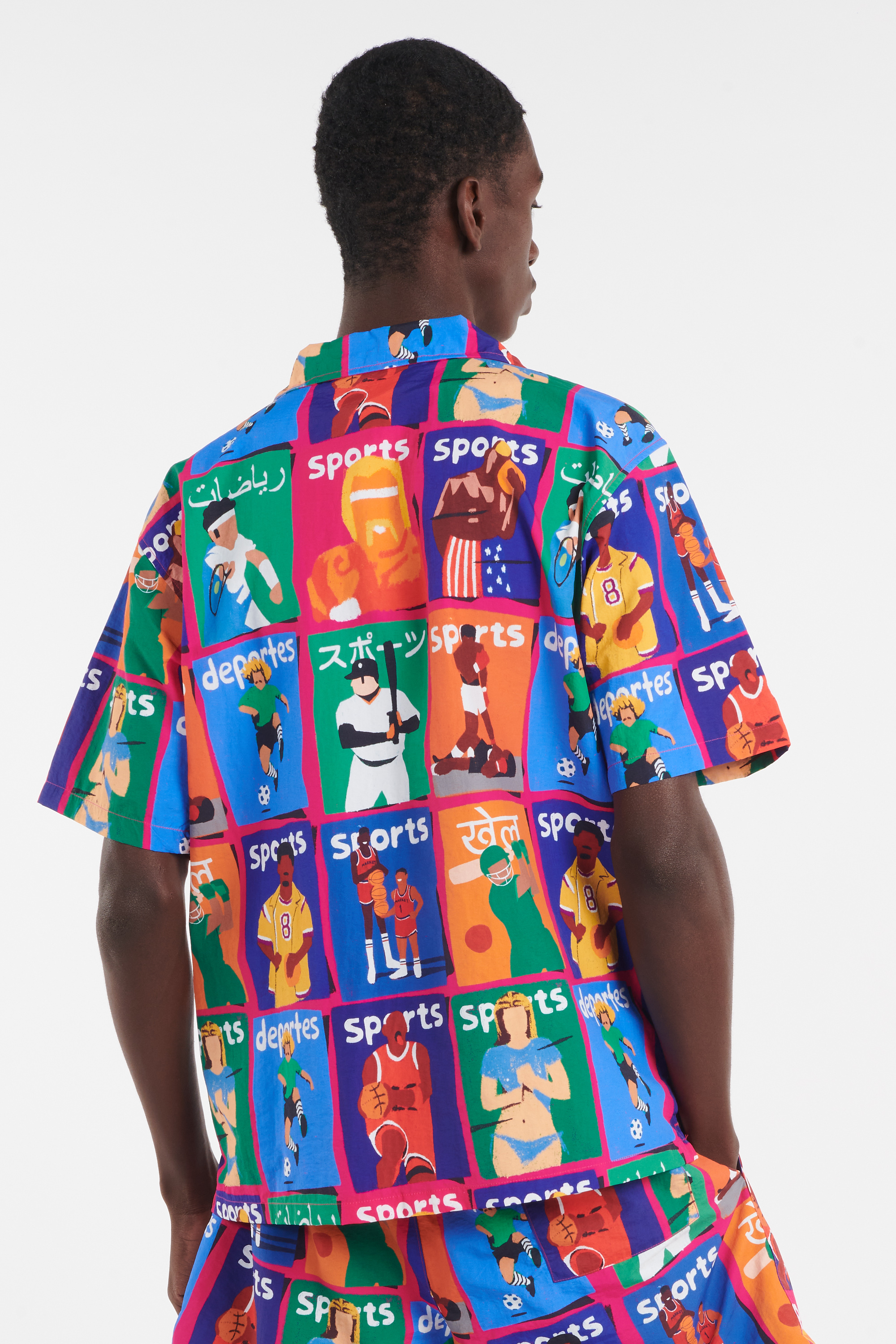 Regular-fit zip-up cotton-blend hoodie with Pony Player Multicolored