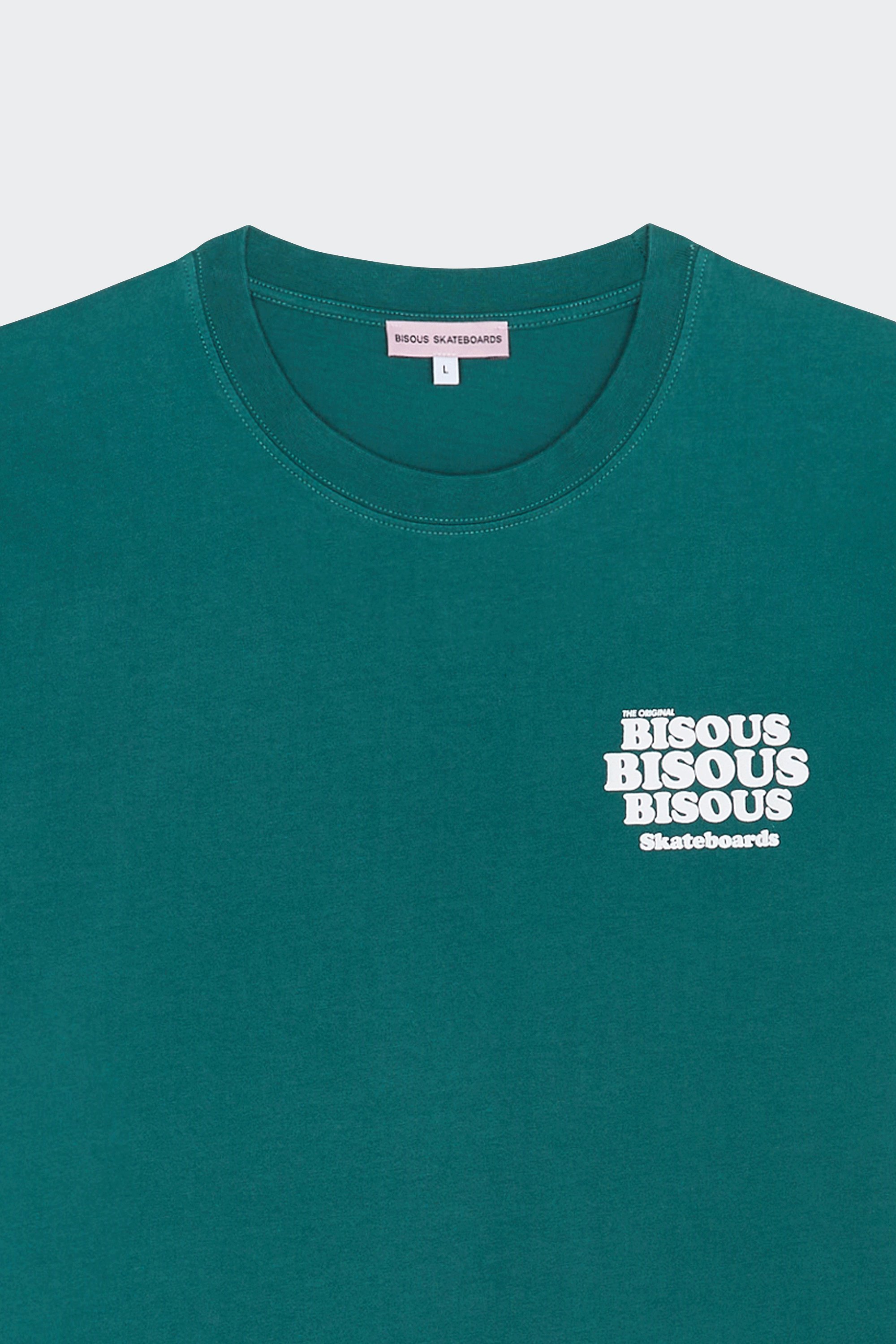 Regular-fit round-neck cotton T-shirt | Green by BISOUS SKATEBOARDS Regular-fit round-neck cotton T-shirt Green