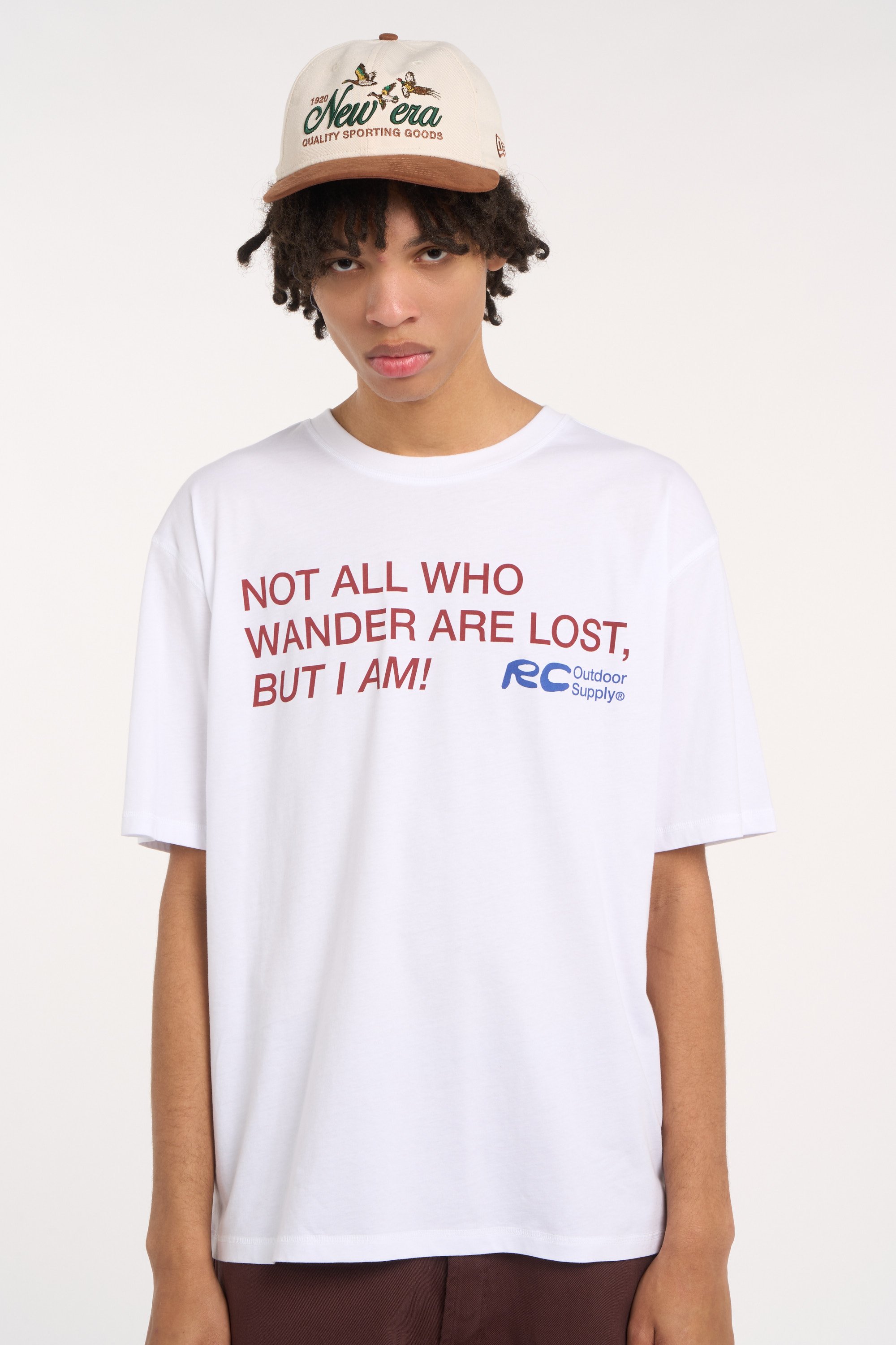 Regular-fit round-neck cotton T-shirt | White RC OUTDOOR SUPPLY Men