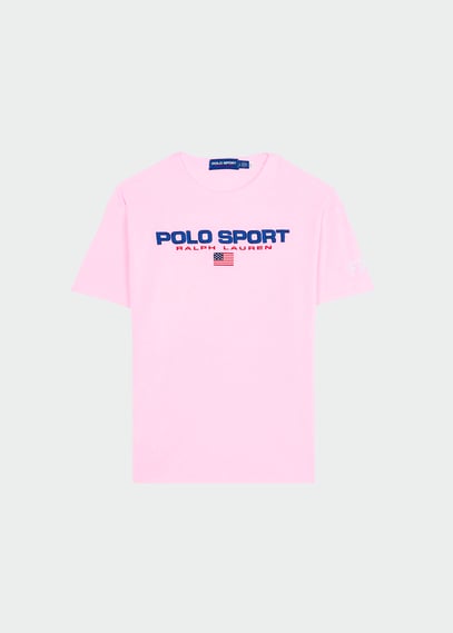 Regular fit Round neck Cotton T shirt Classic Fit Polo Sport Jersey White Polo Ralph Lauren Man Citadium