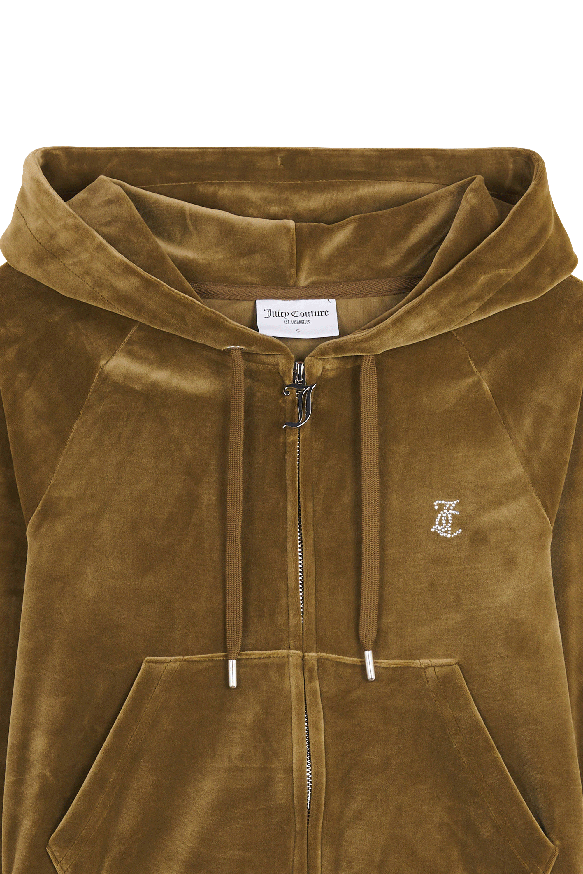 Hoodie zippé Kaki