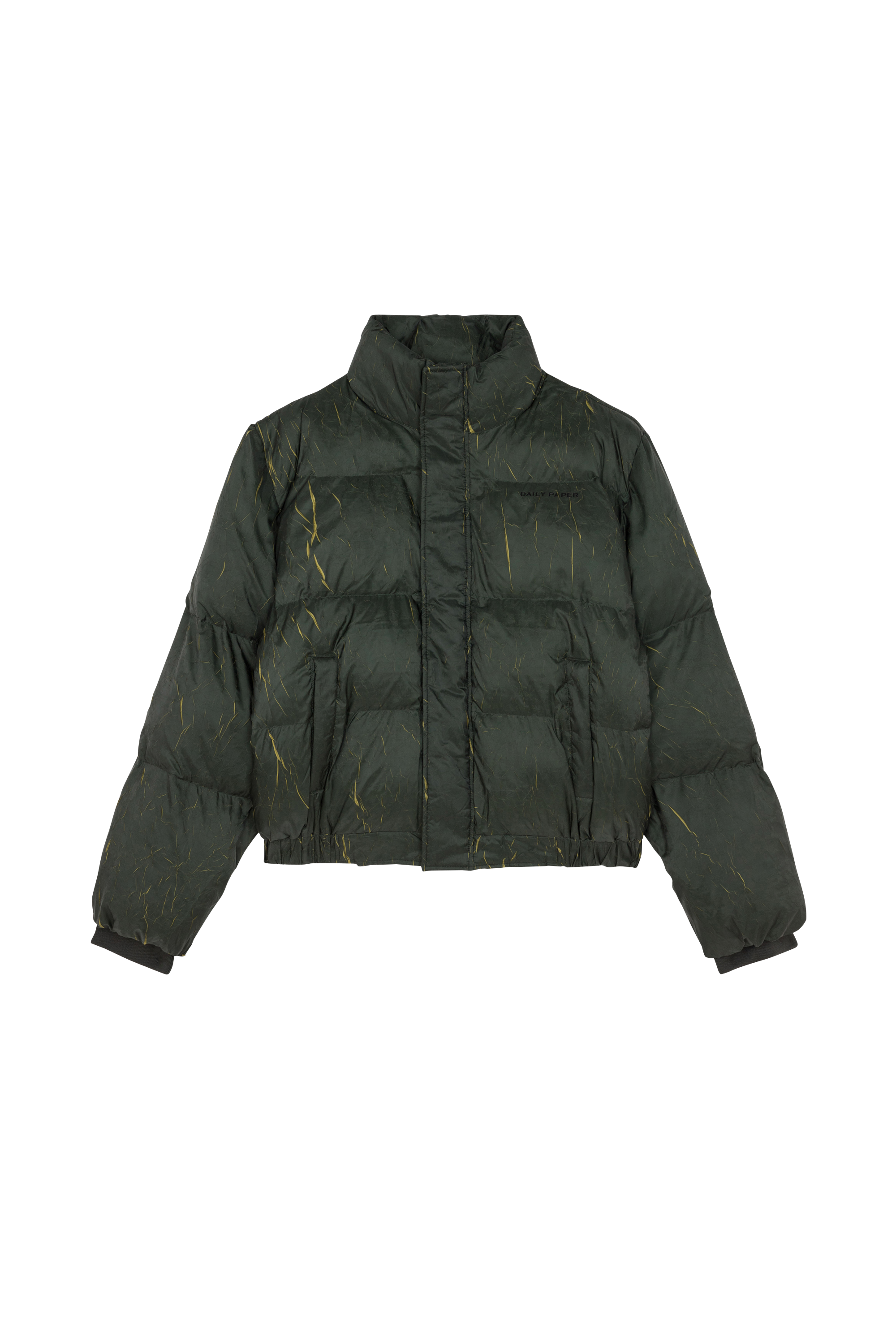 Lightweight quilted padded jacket with high neck Black