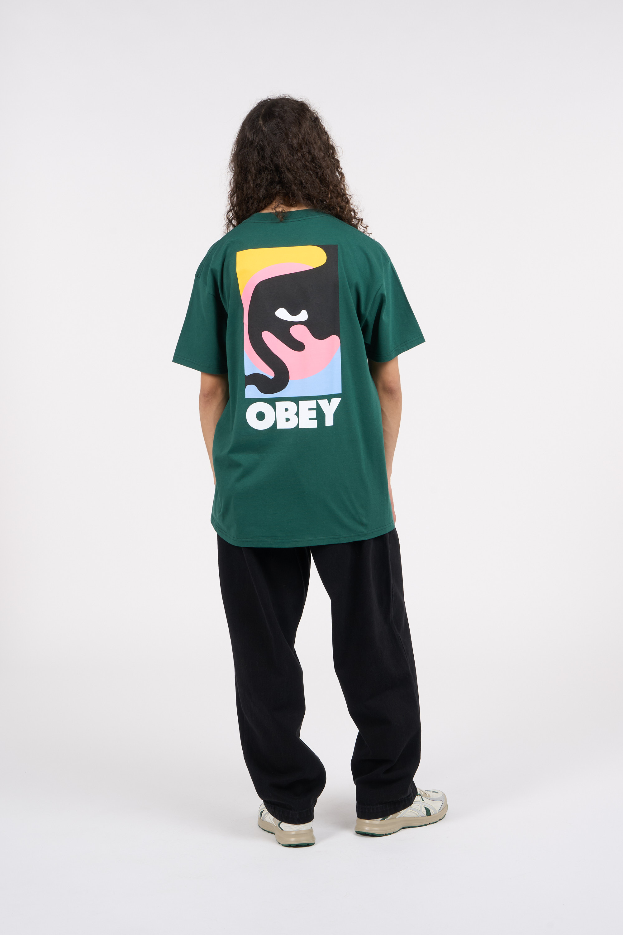 Regular-fit round-neck cotton T-shirt Green