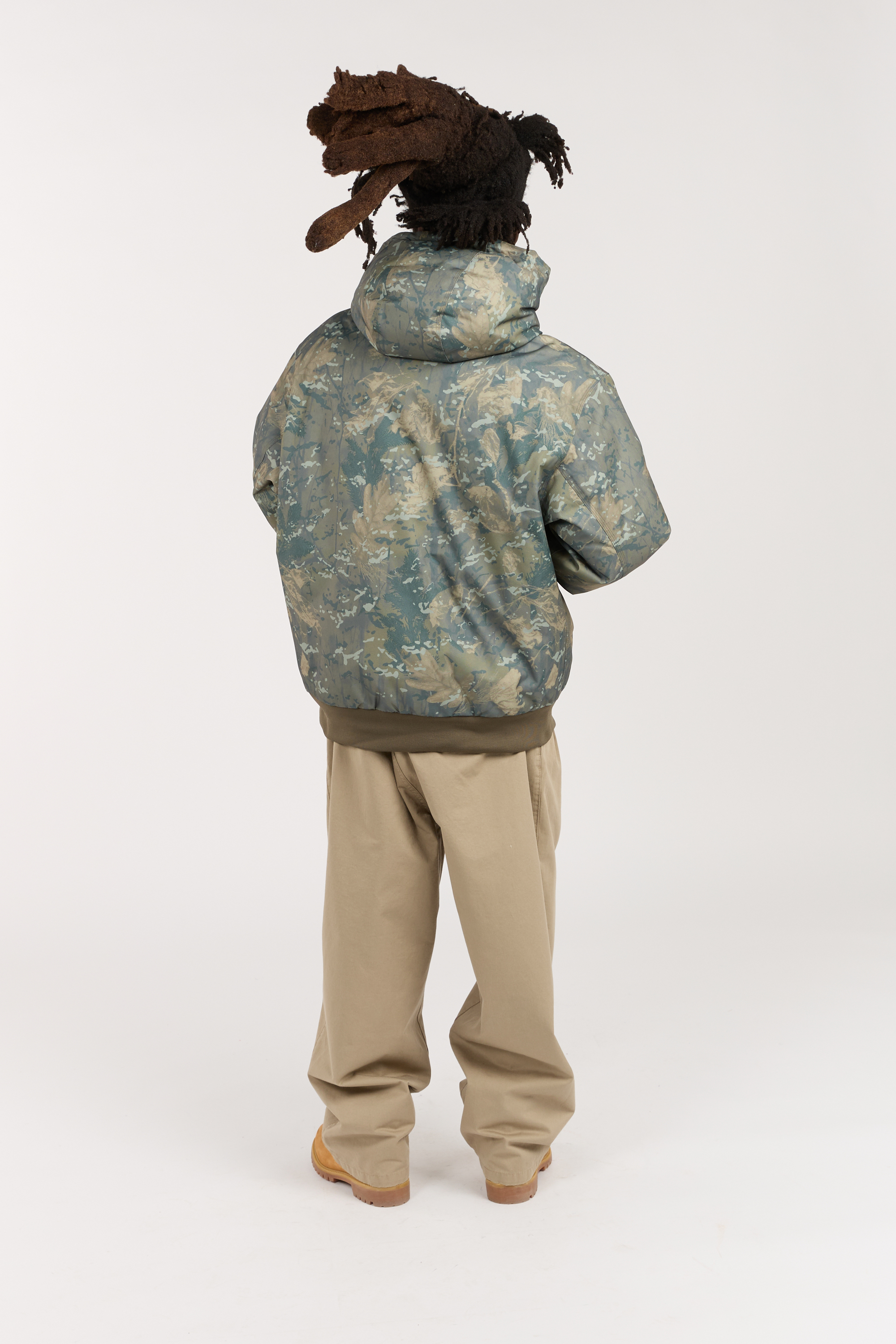 Lightweight quilted padded jacket with high neck Multicolored