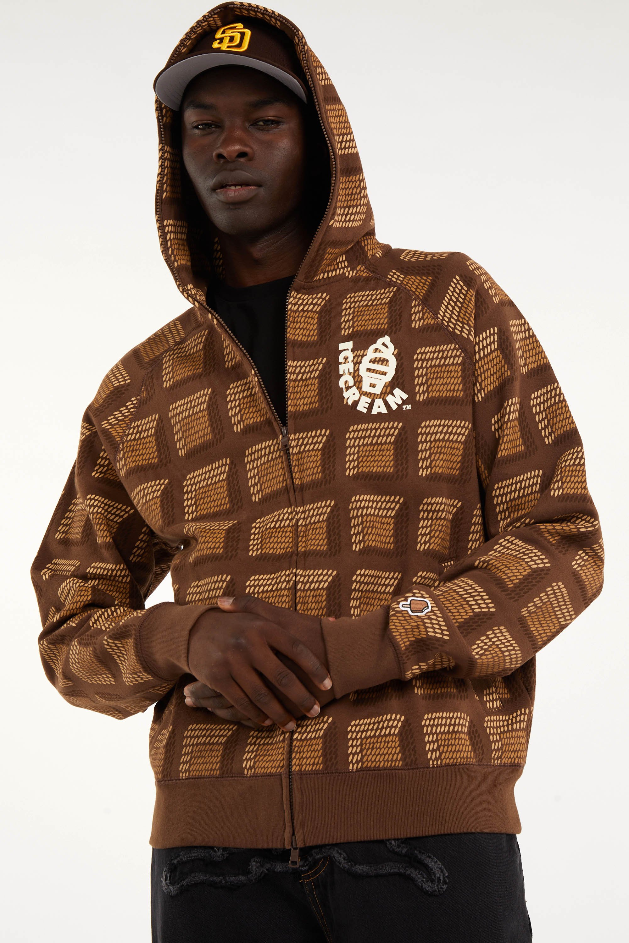 Sweat zippé | Marron ICE CREAM Homme