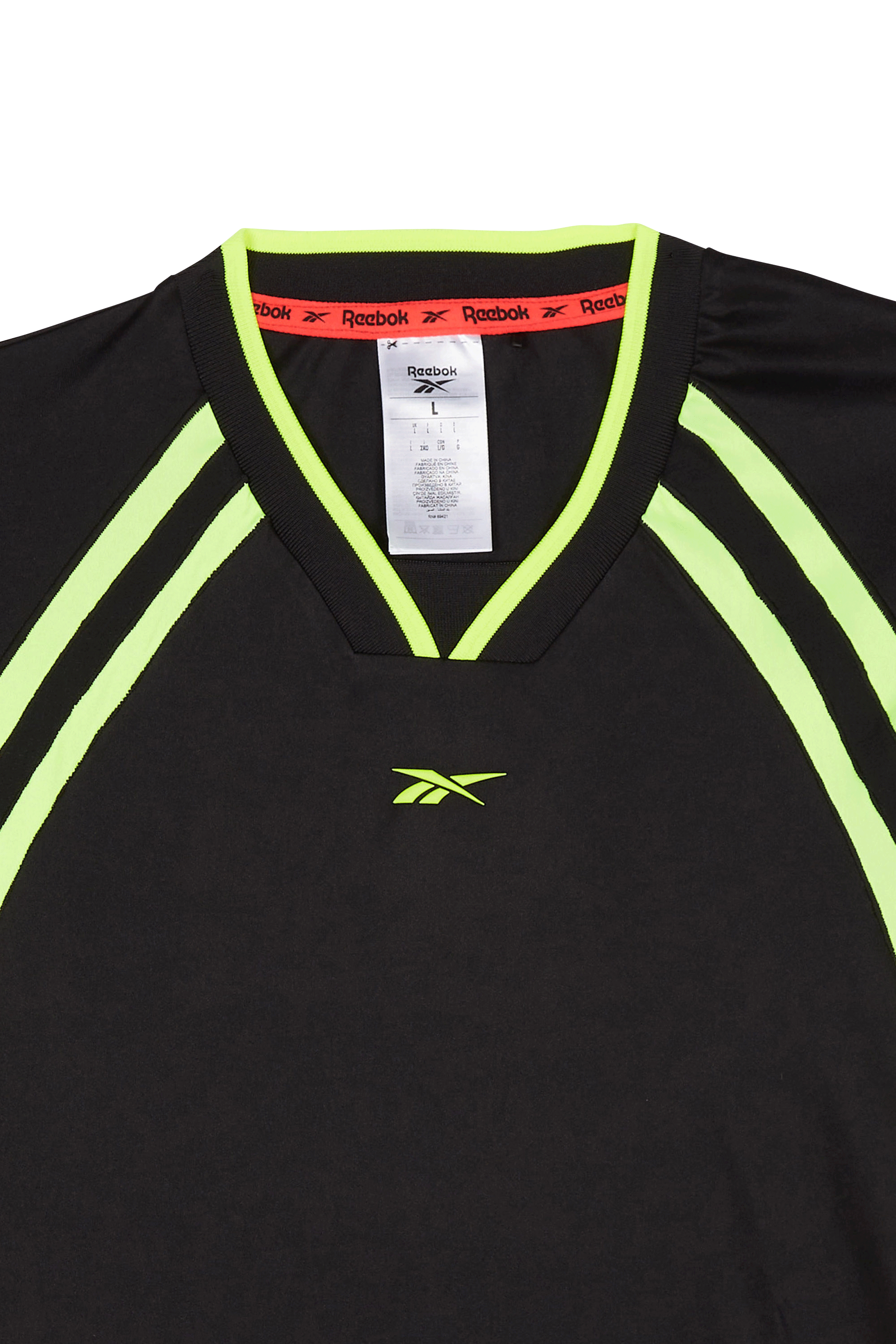 Regular-fit round-neck cotton T-shirt | Black REEBOK Men
