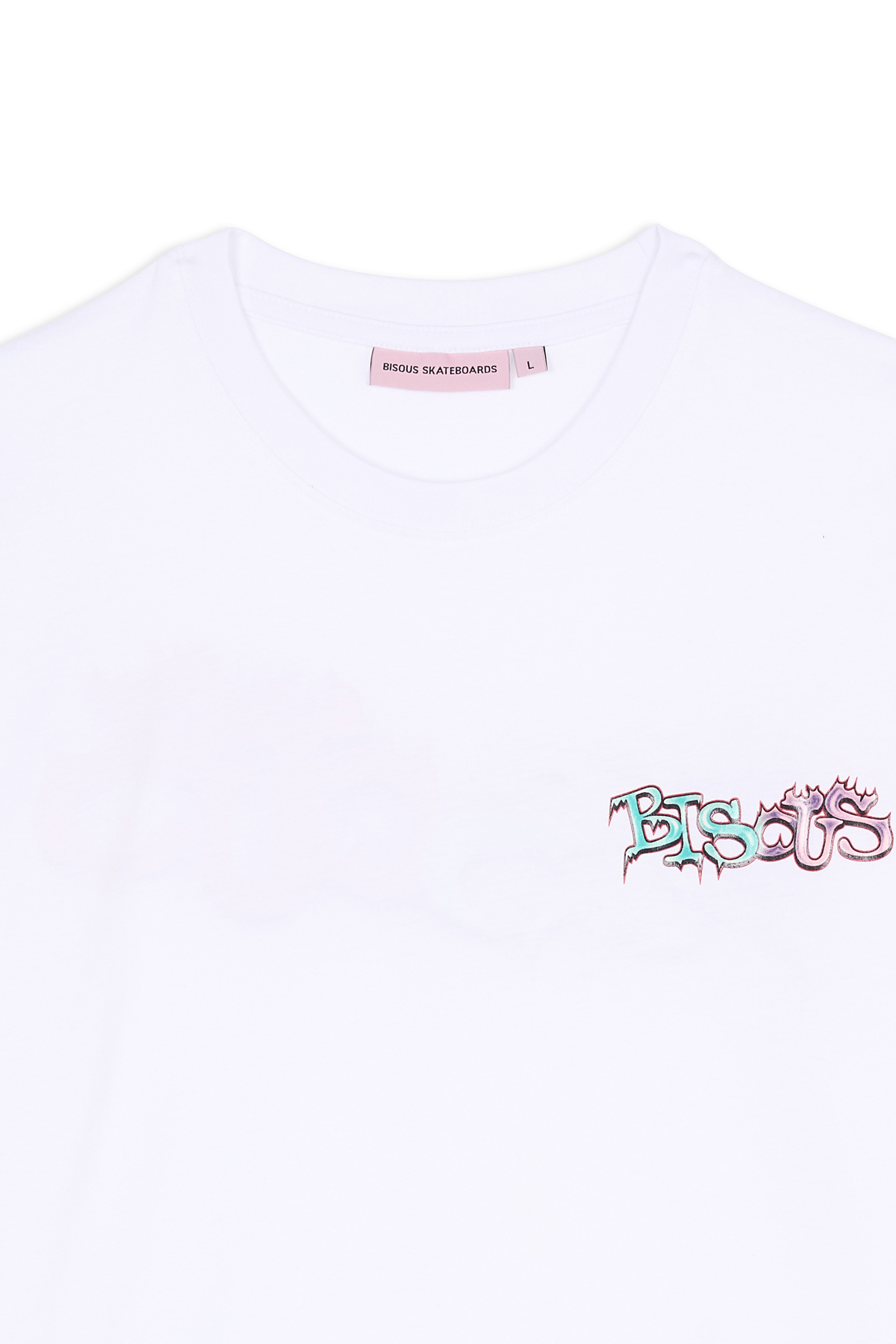 Regular-fit round-neck cotton T-shirt | White BISOUS SKATEBOARDS Men