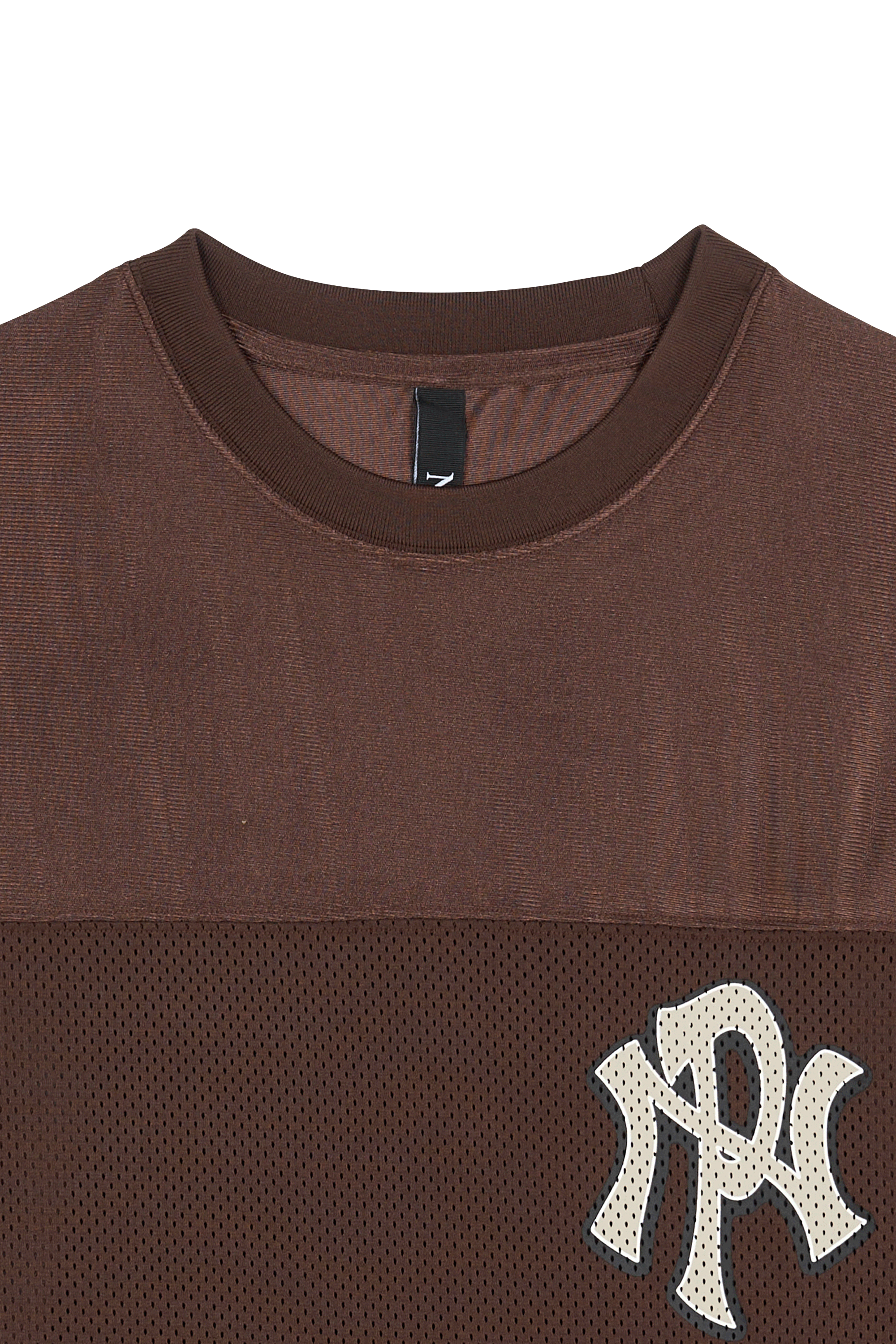 Regular-fit round-neck cotton T-shirt | Brown NO PROBLEMO Men