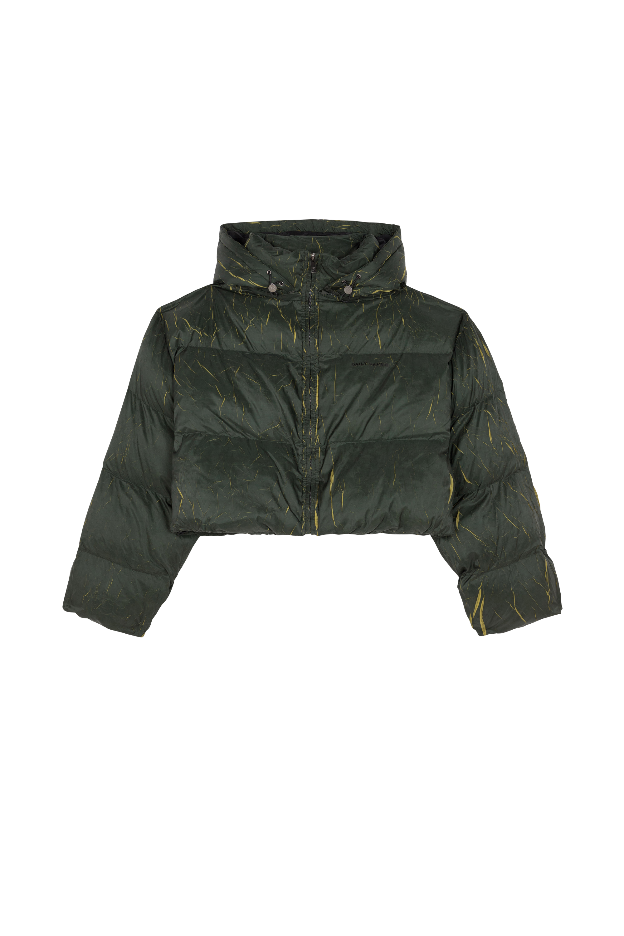 Lightweight quilted padded jacket with high neck Green