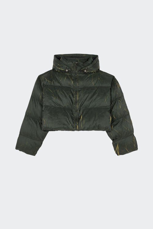 DAILY PAPER Lightweight quilted padded jacket with high neck Green