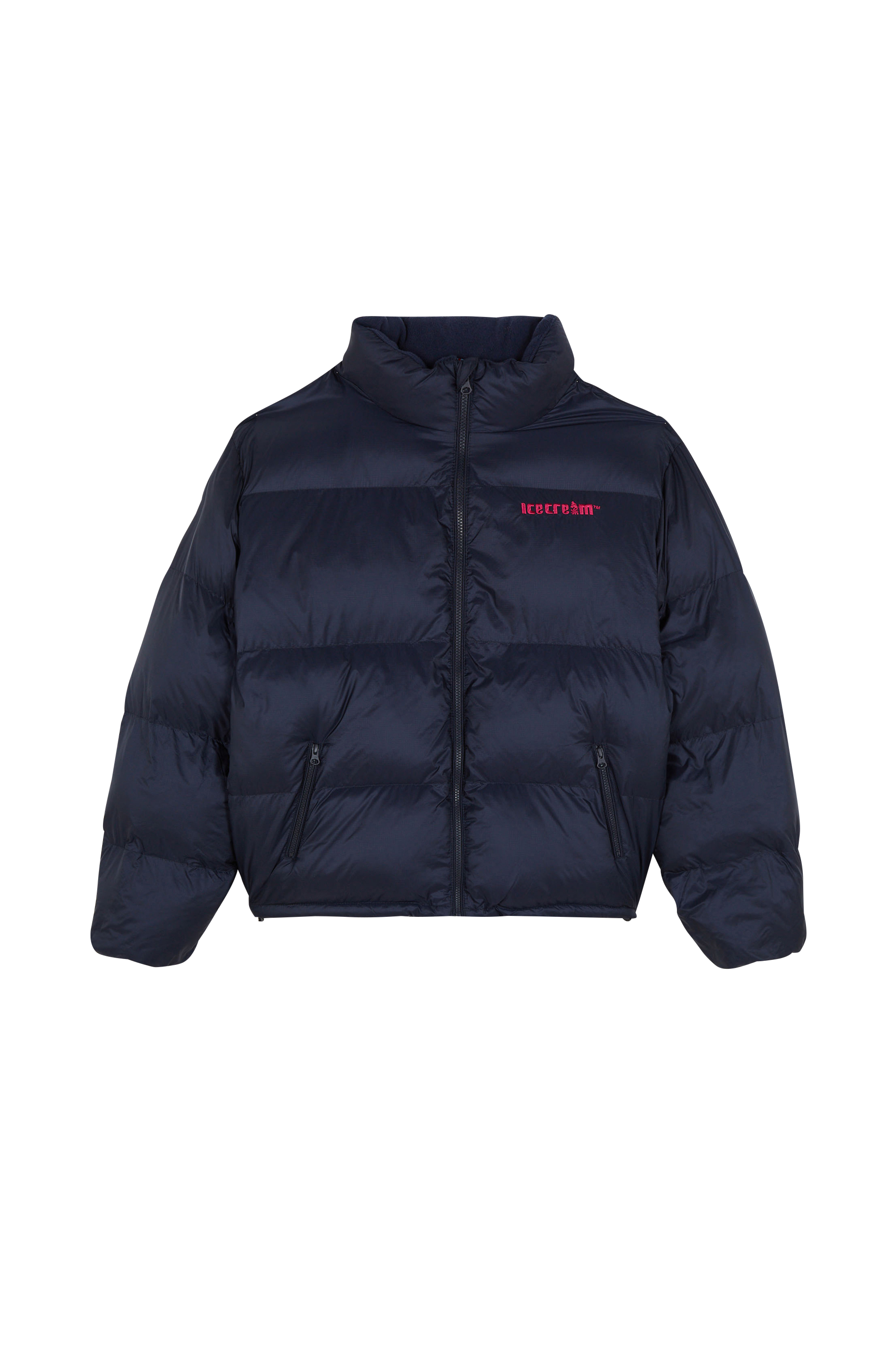 Lightweight quilted padded jacket with high neck Blue