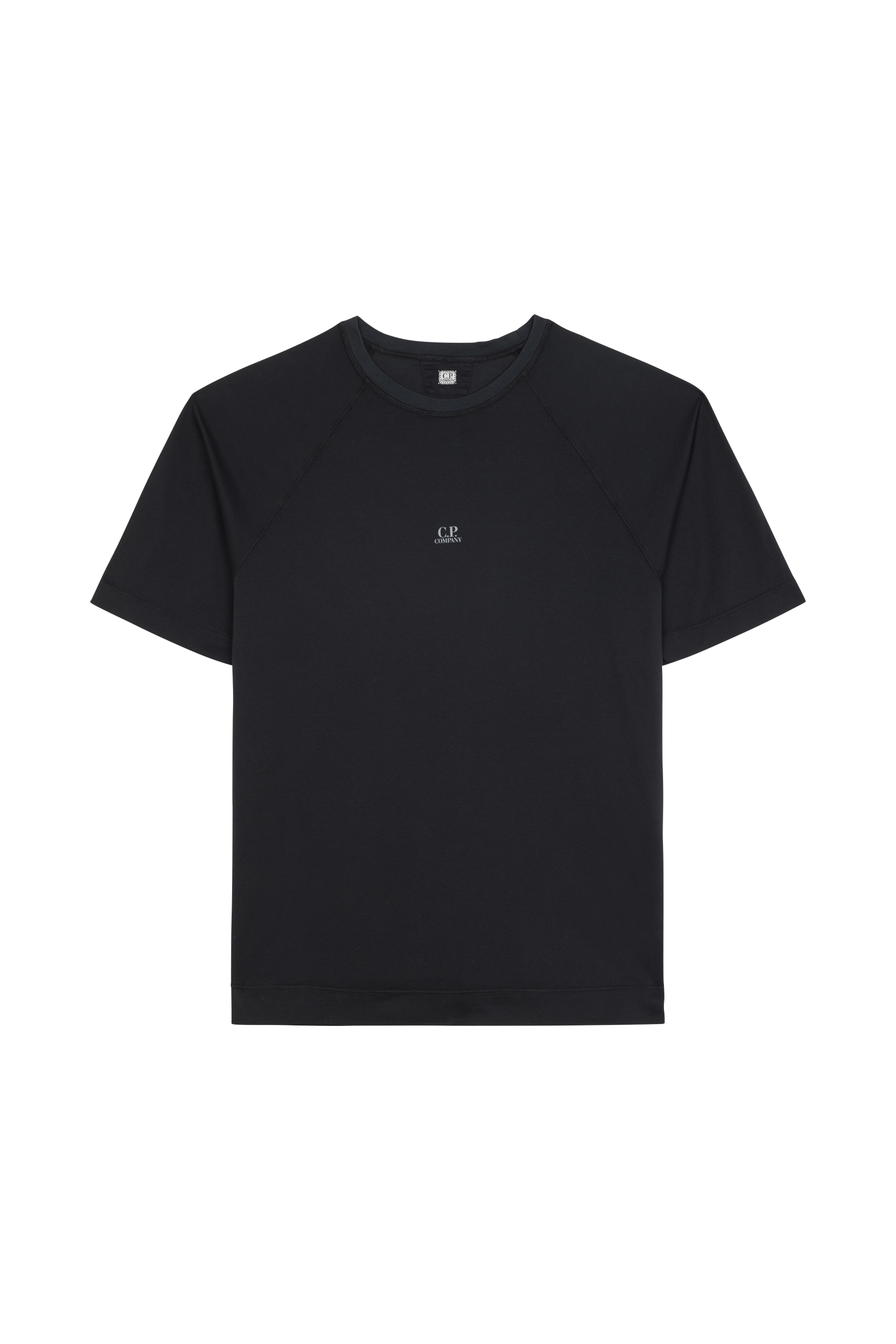Regular-fit round-neck cotton T-shirt Black