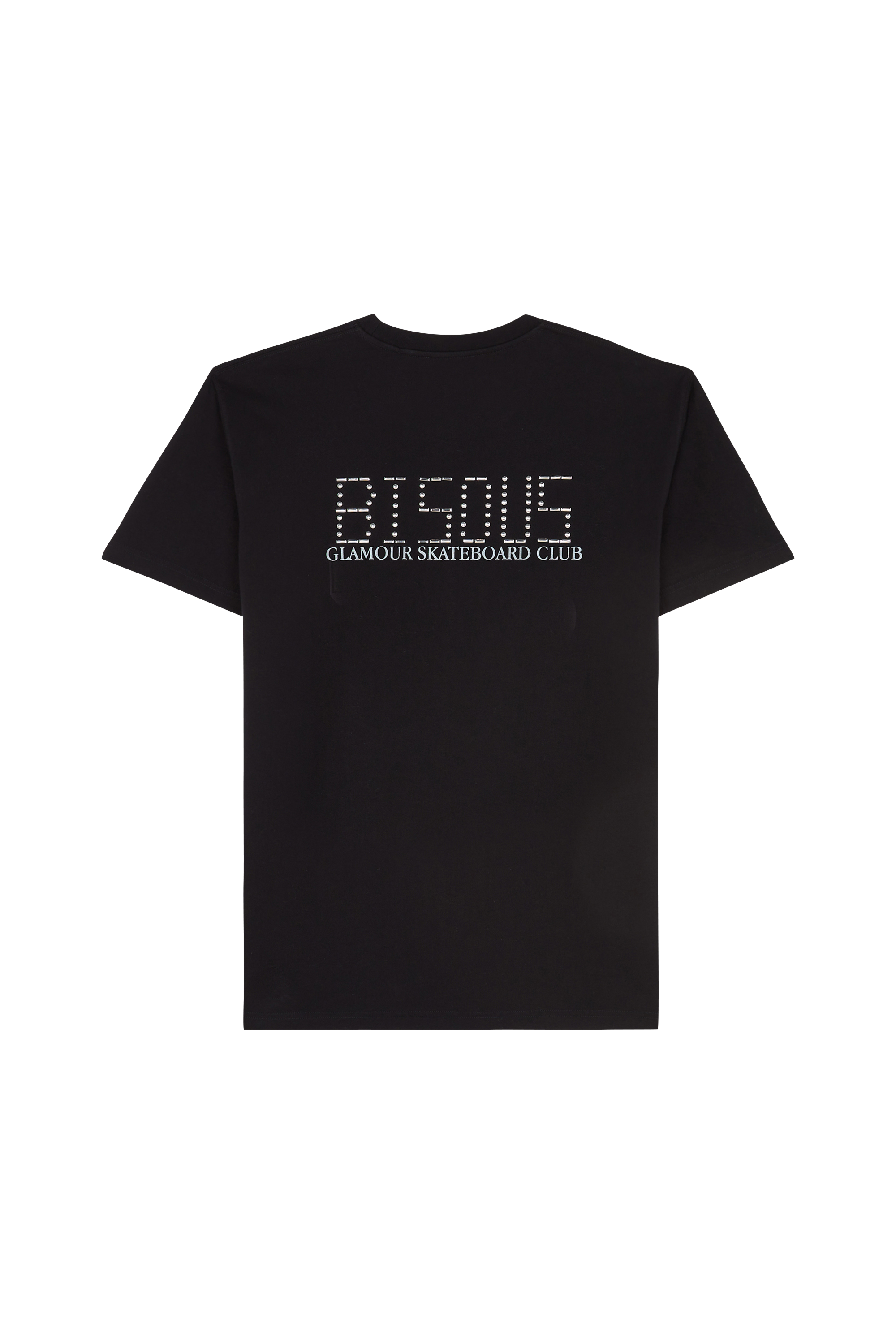 Regular-fit round-neck cotton T-shirt Black