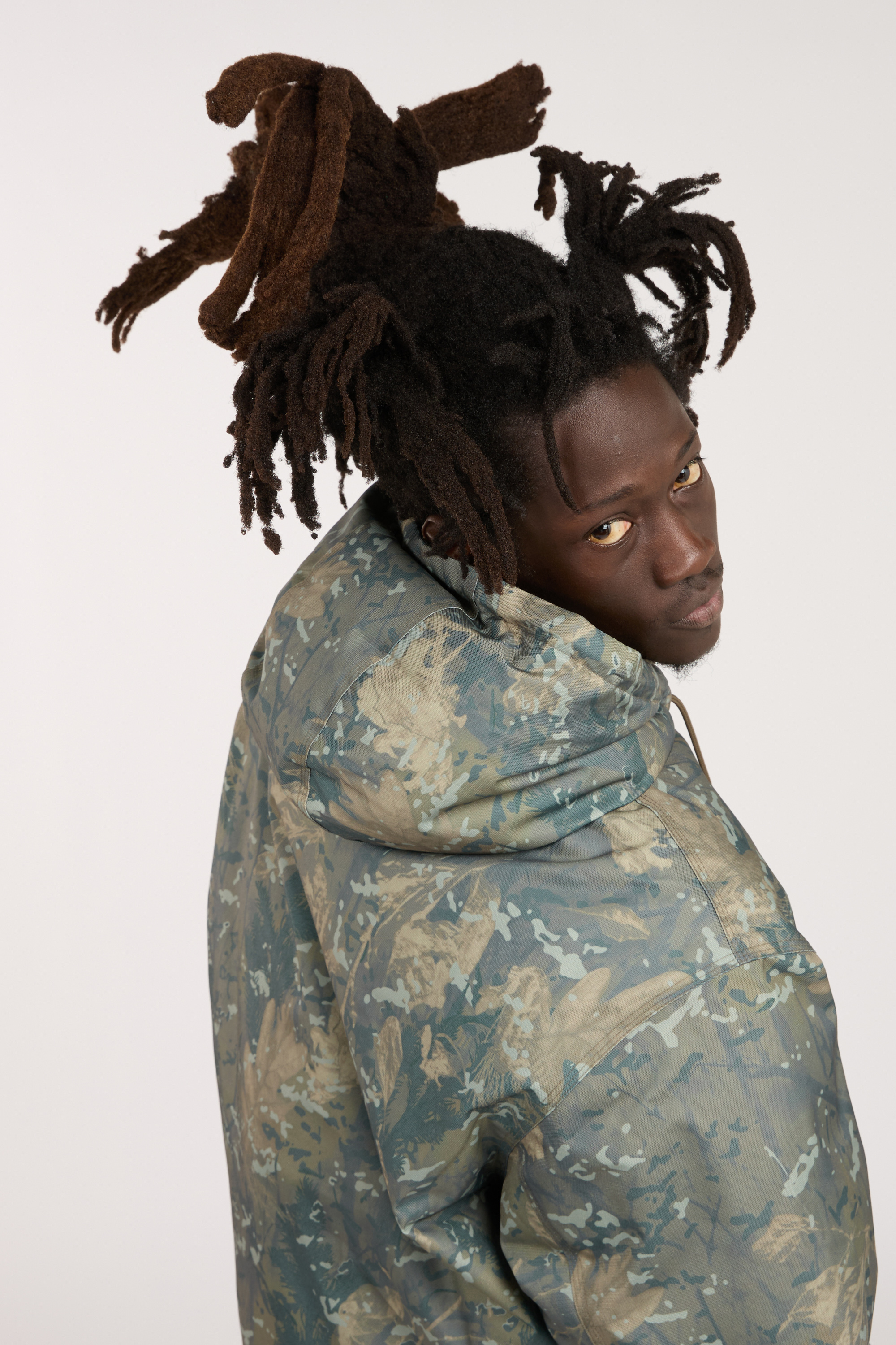 Lightweight quilted padded jacket with high neck Multicolored