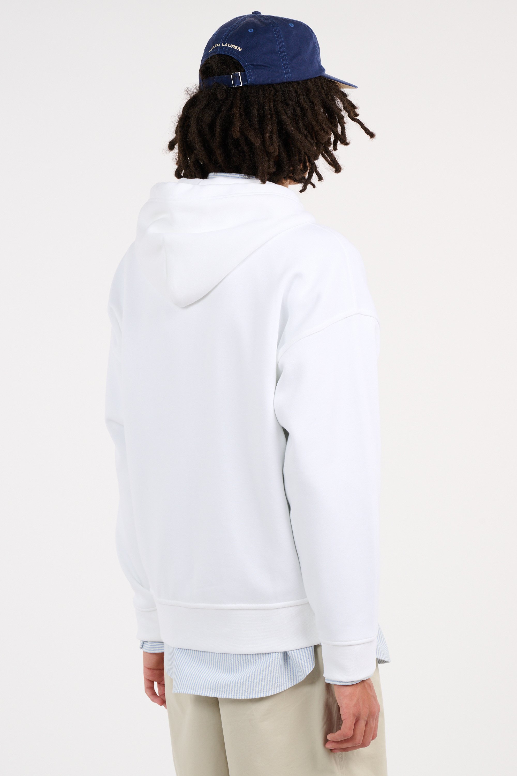 Hoodie zippé Blanc