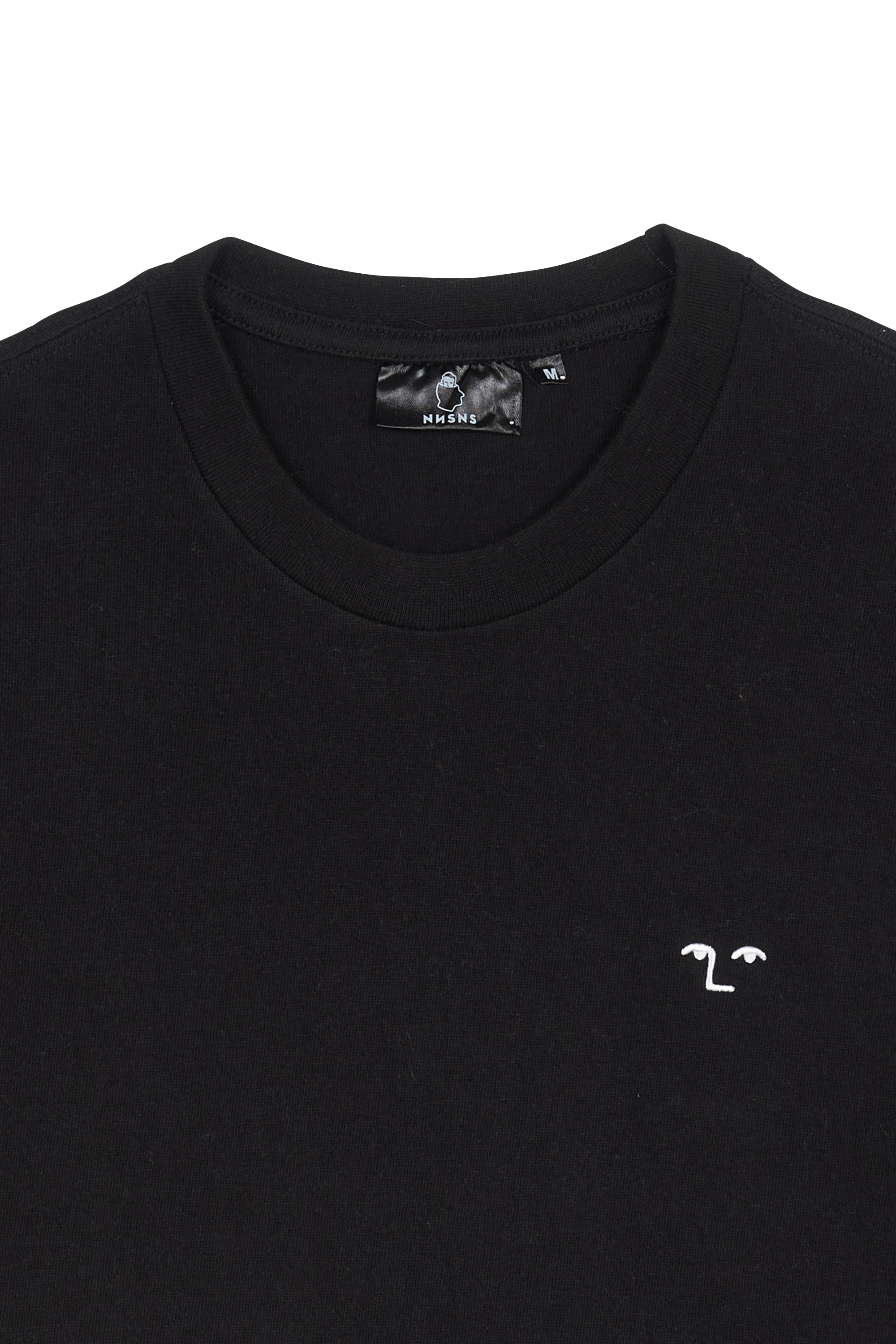 Regular-fit round-neck cotton T-shirt | Black NNSNS Men