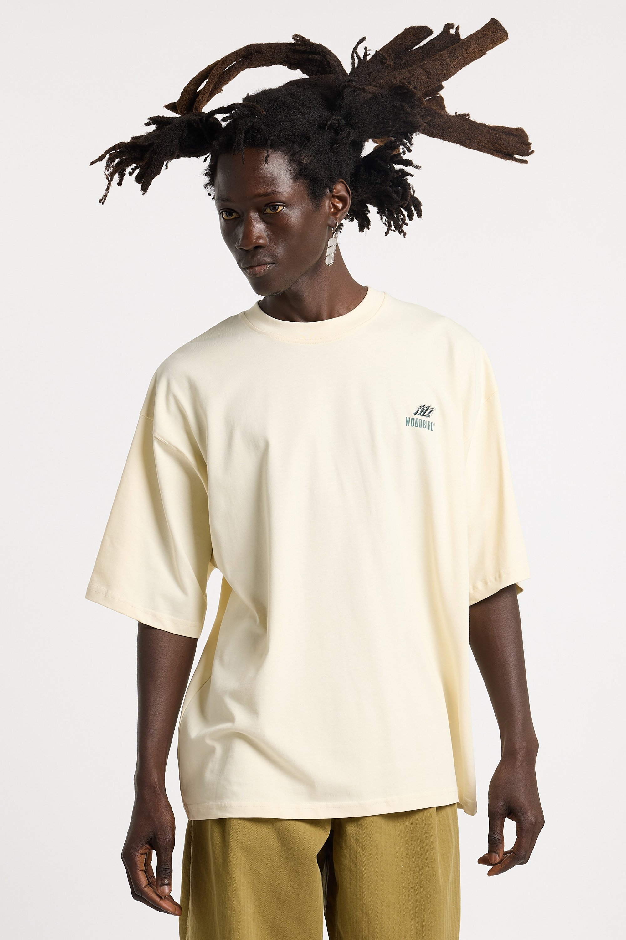 Regular-fit round-neck cotton T-shirt | Beige WOODBIRD Men