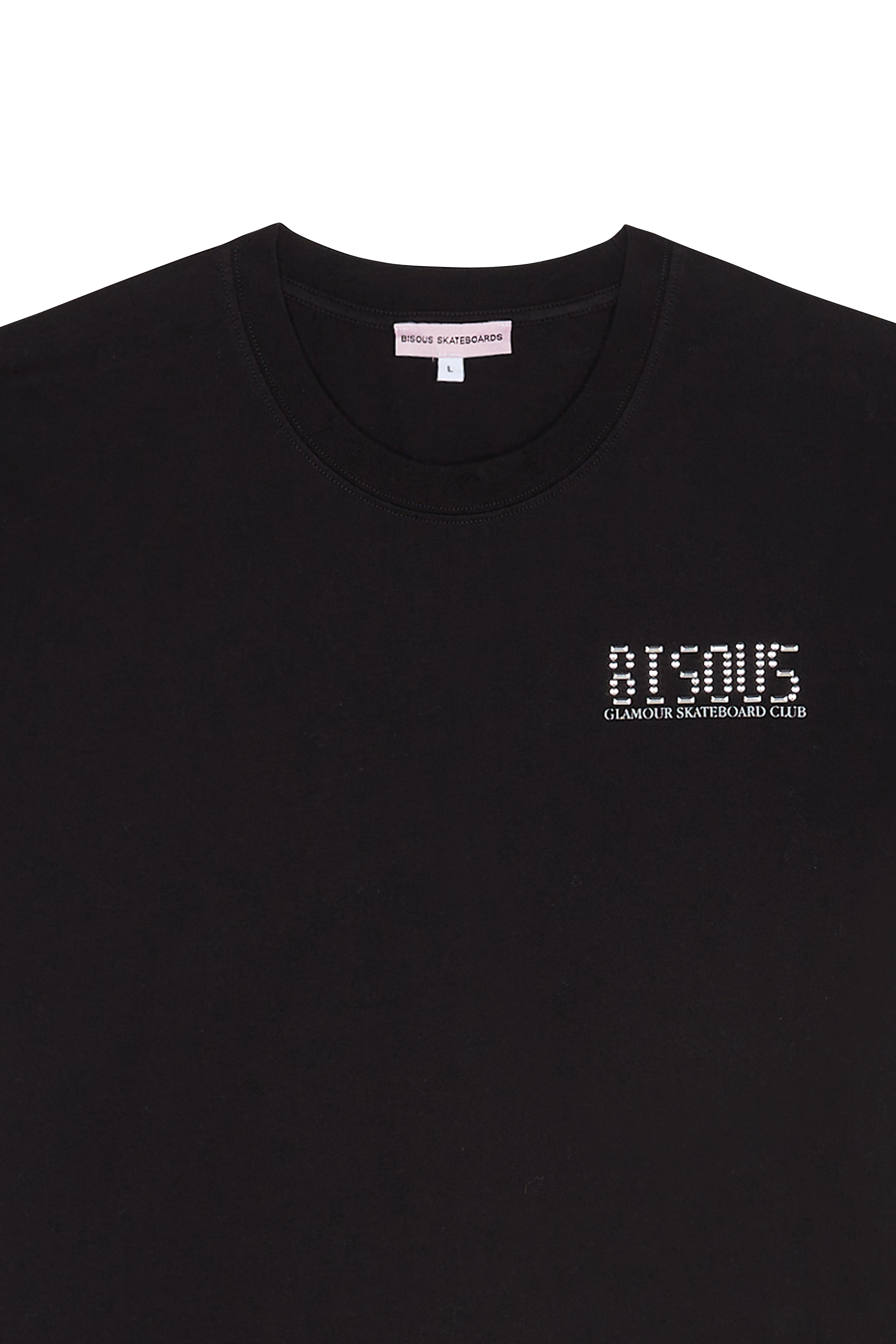 Regular-fit round-neck cotton T-shirt Black