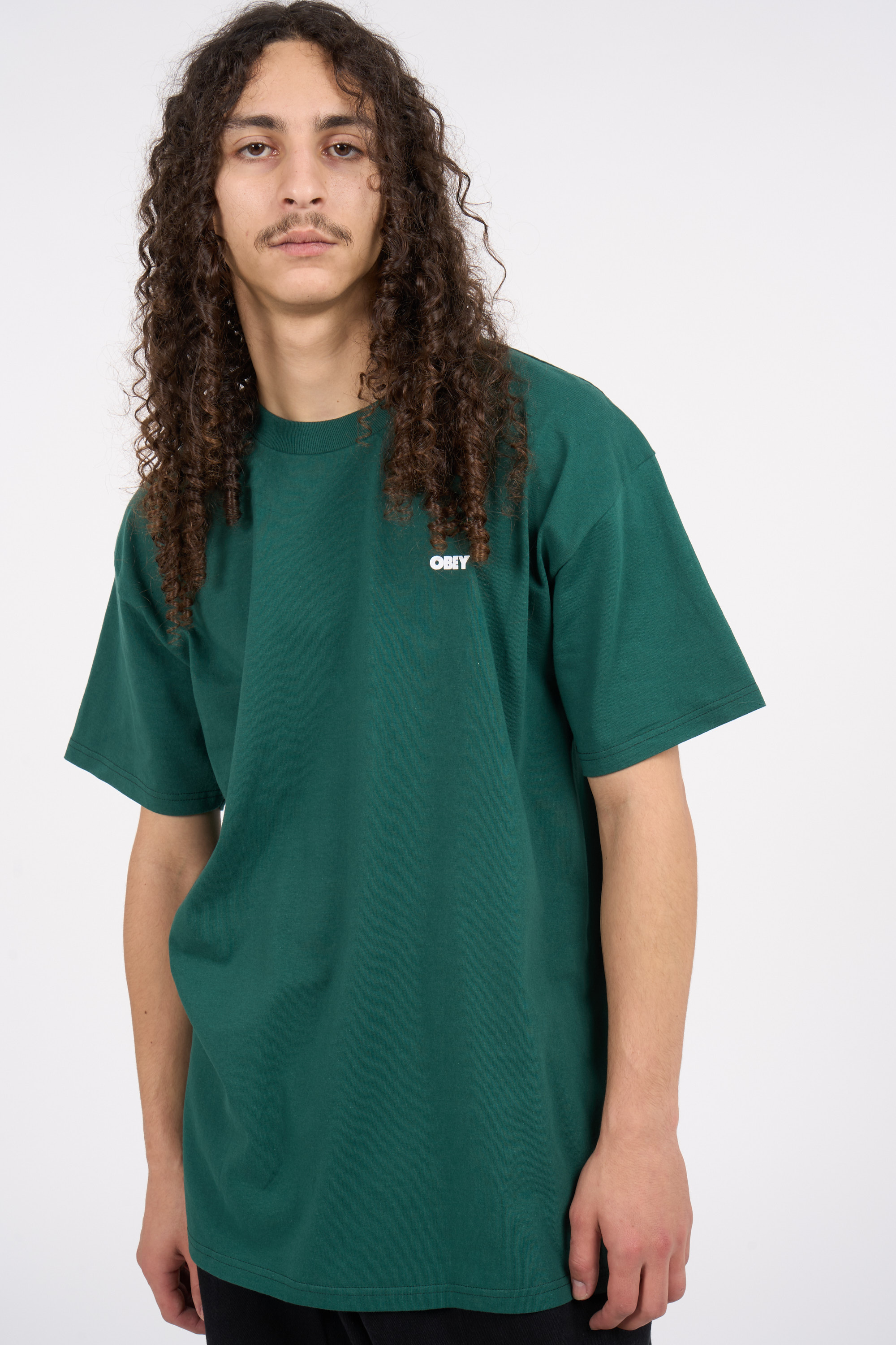 Regular-fit round-neck cotton T-shirt Green