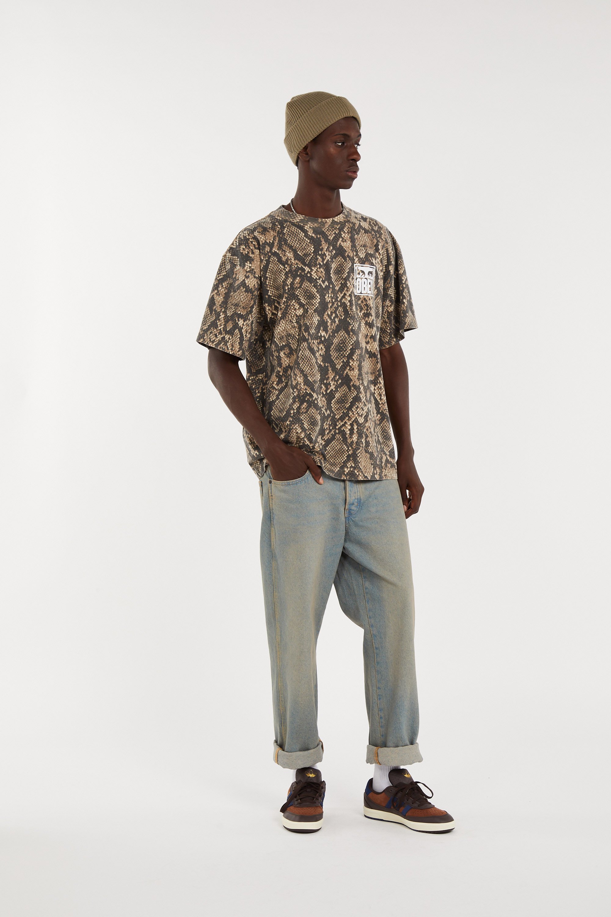 T-shirt OBEY Marron