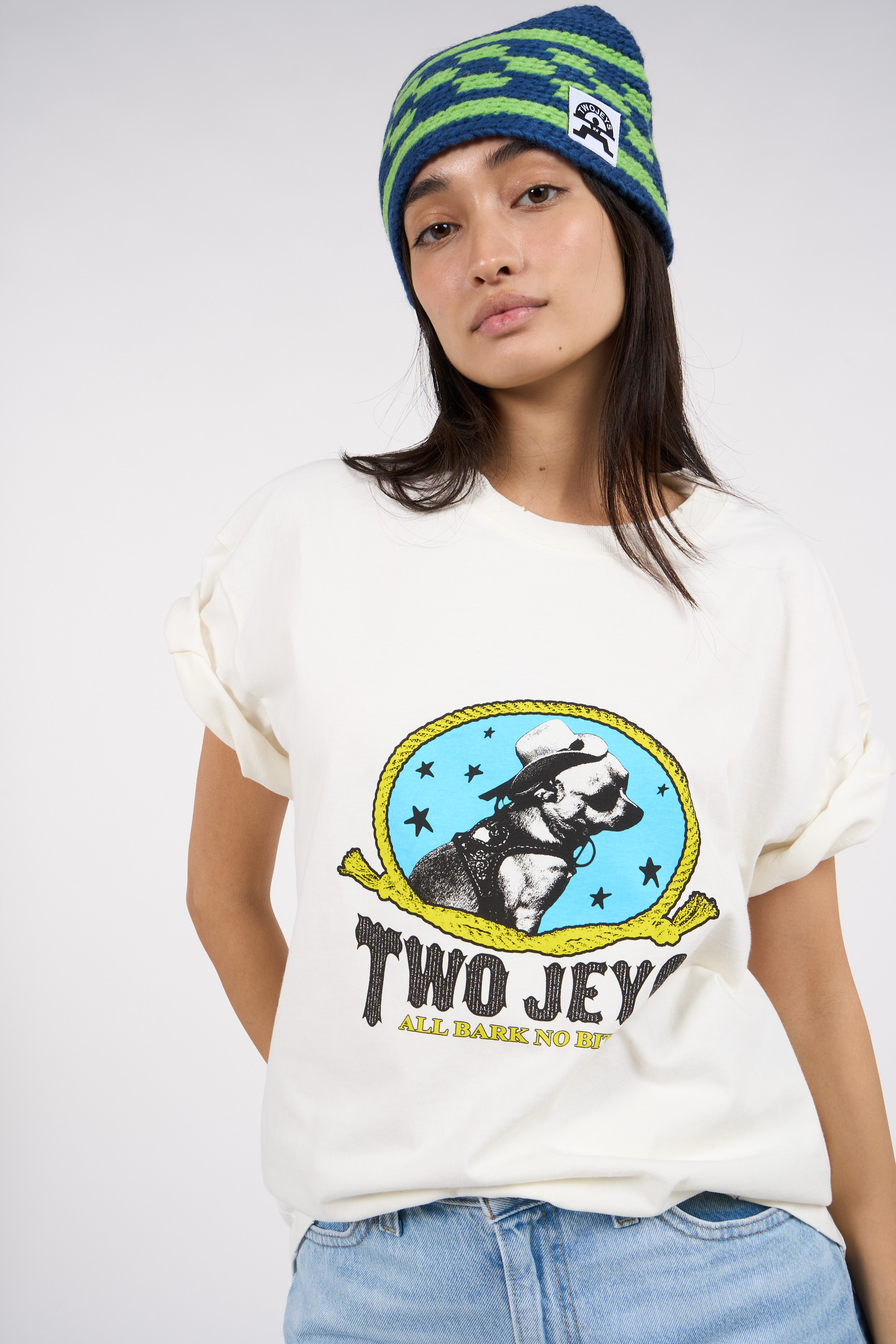 Regular-fit round-neck cotton T-shirt White