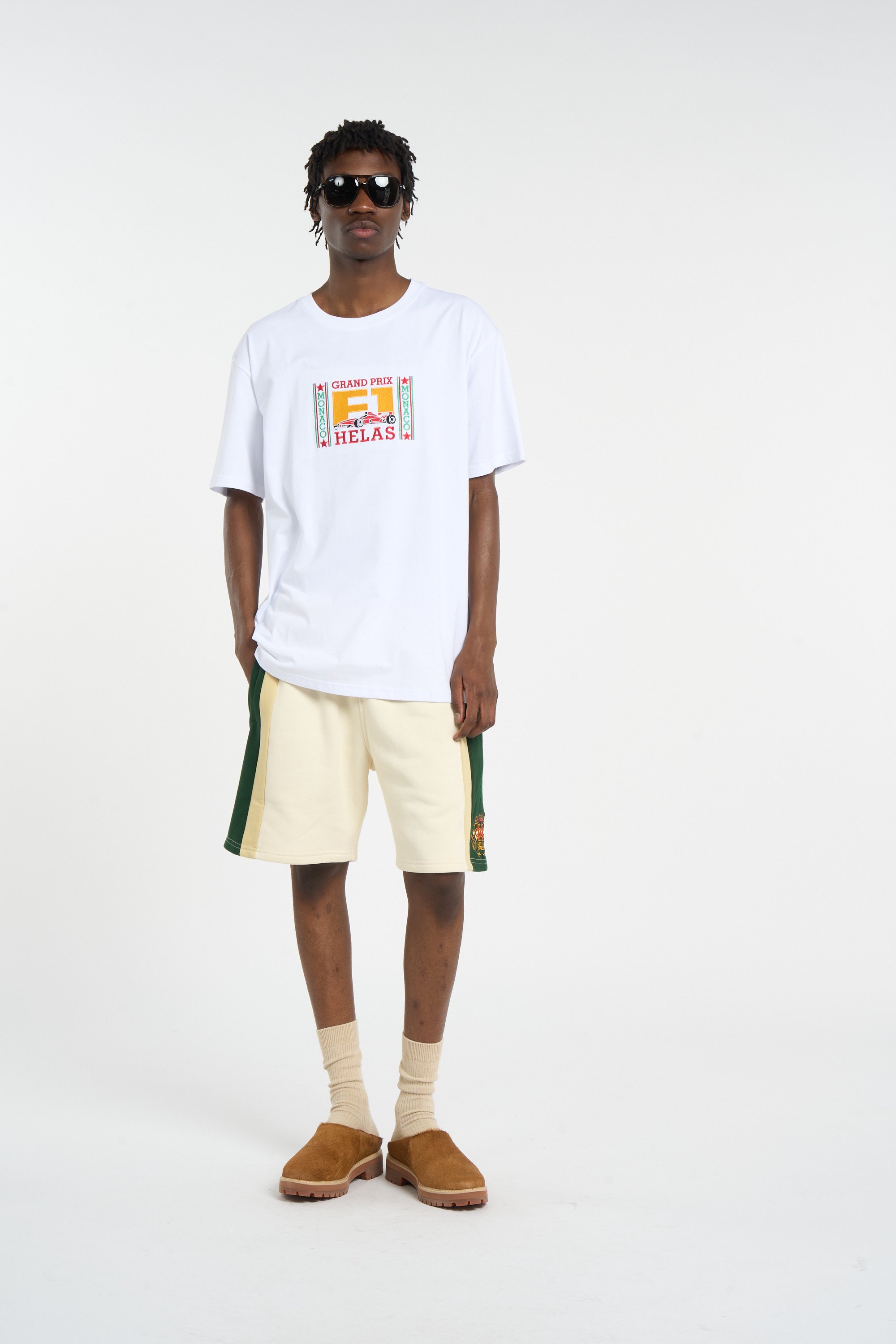 Regular-fit round-neck cotton T-shirt HELAS White