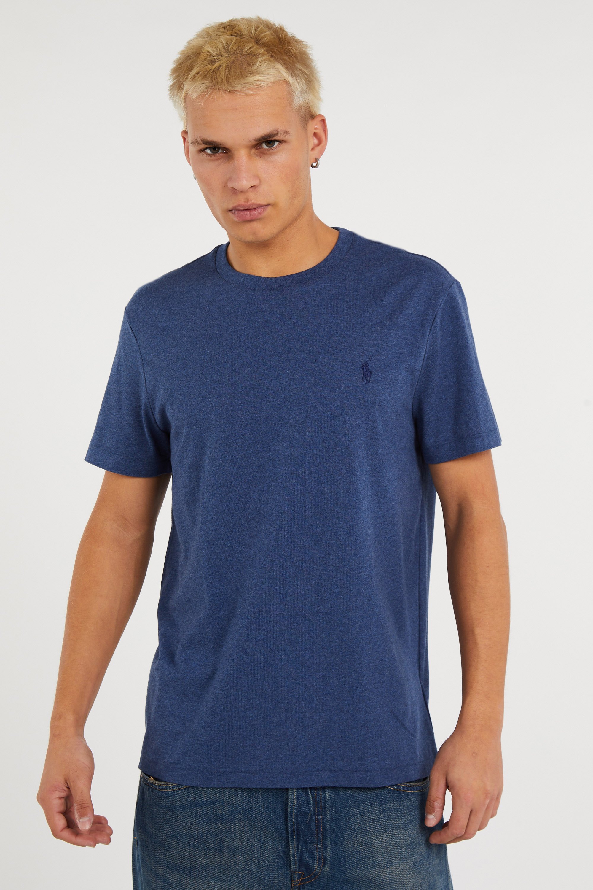Regular-fit round-neck cotton T-shirt | Blue POLO RALPH LAUREN Men