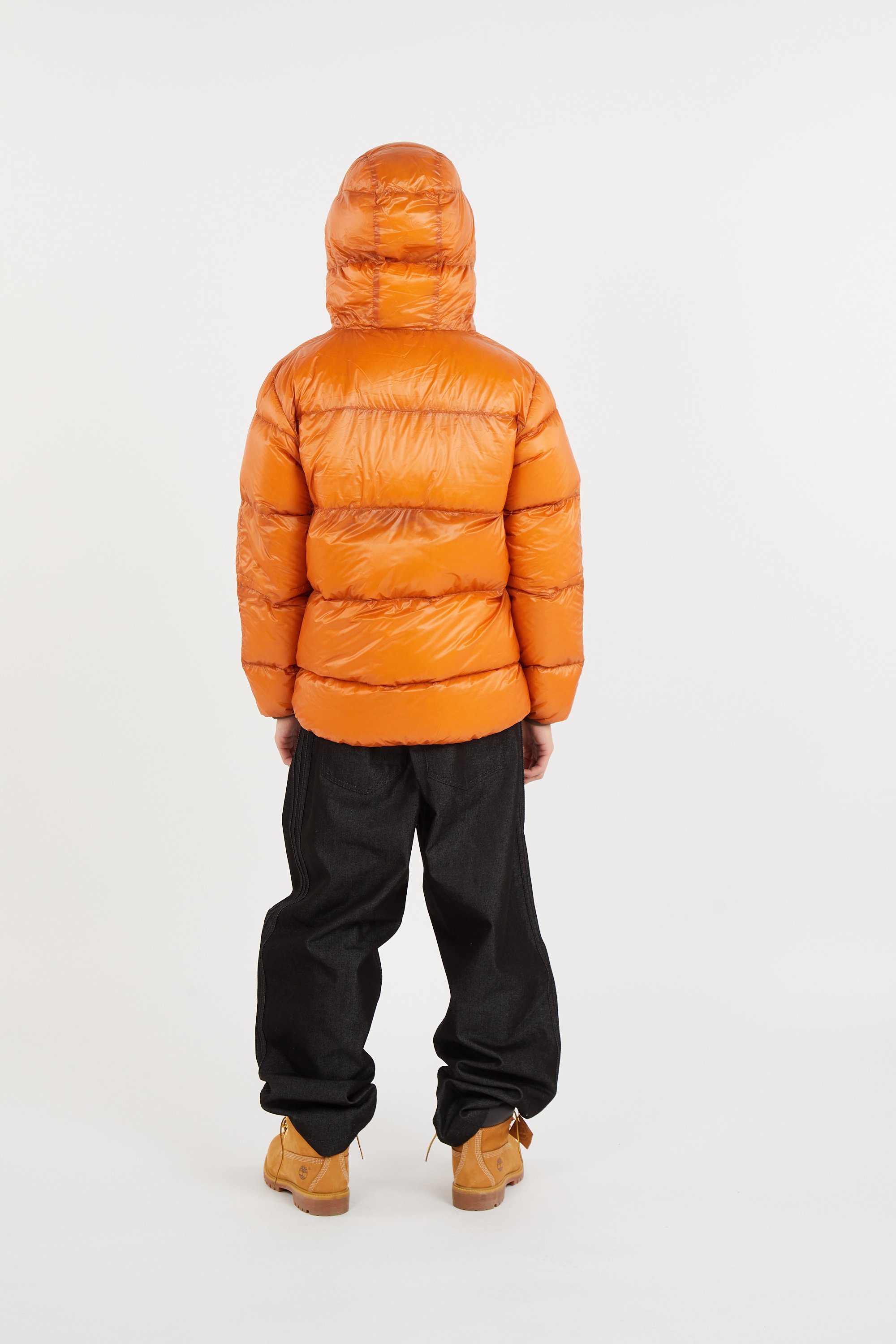 Lightweight quilted padded jacket with high neck Orange