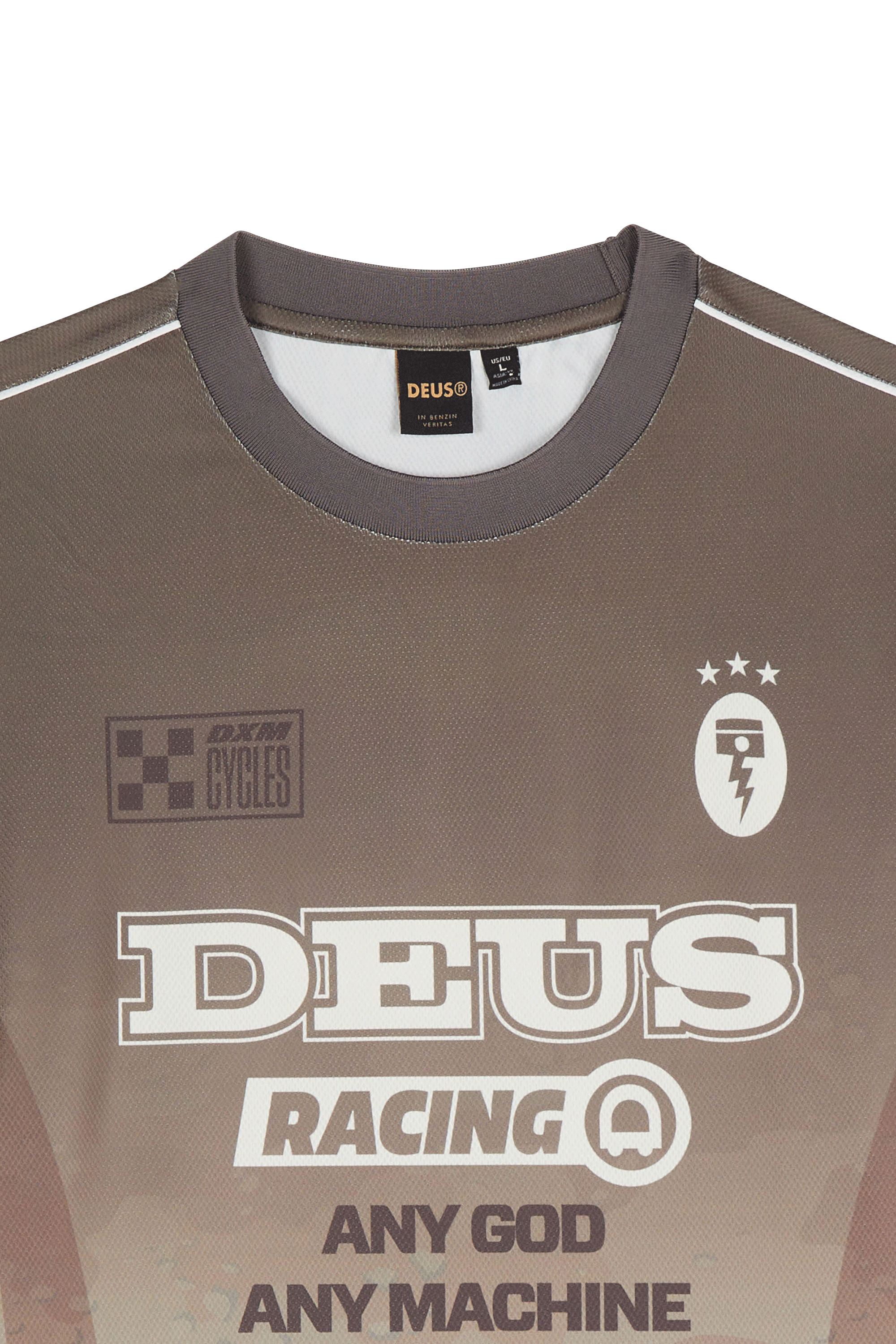 Regular-fit round-neck cotton T-shirt Khaki